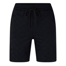 Off White Jacquard Track Shorts