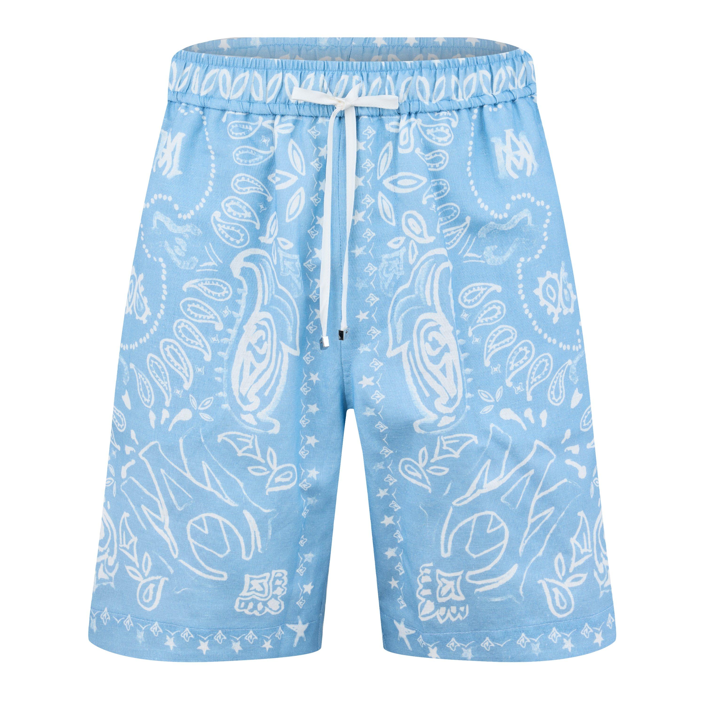 Cerulean - Amiri - Men's Bandana Woven Tracksuit Shorts - 5