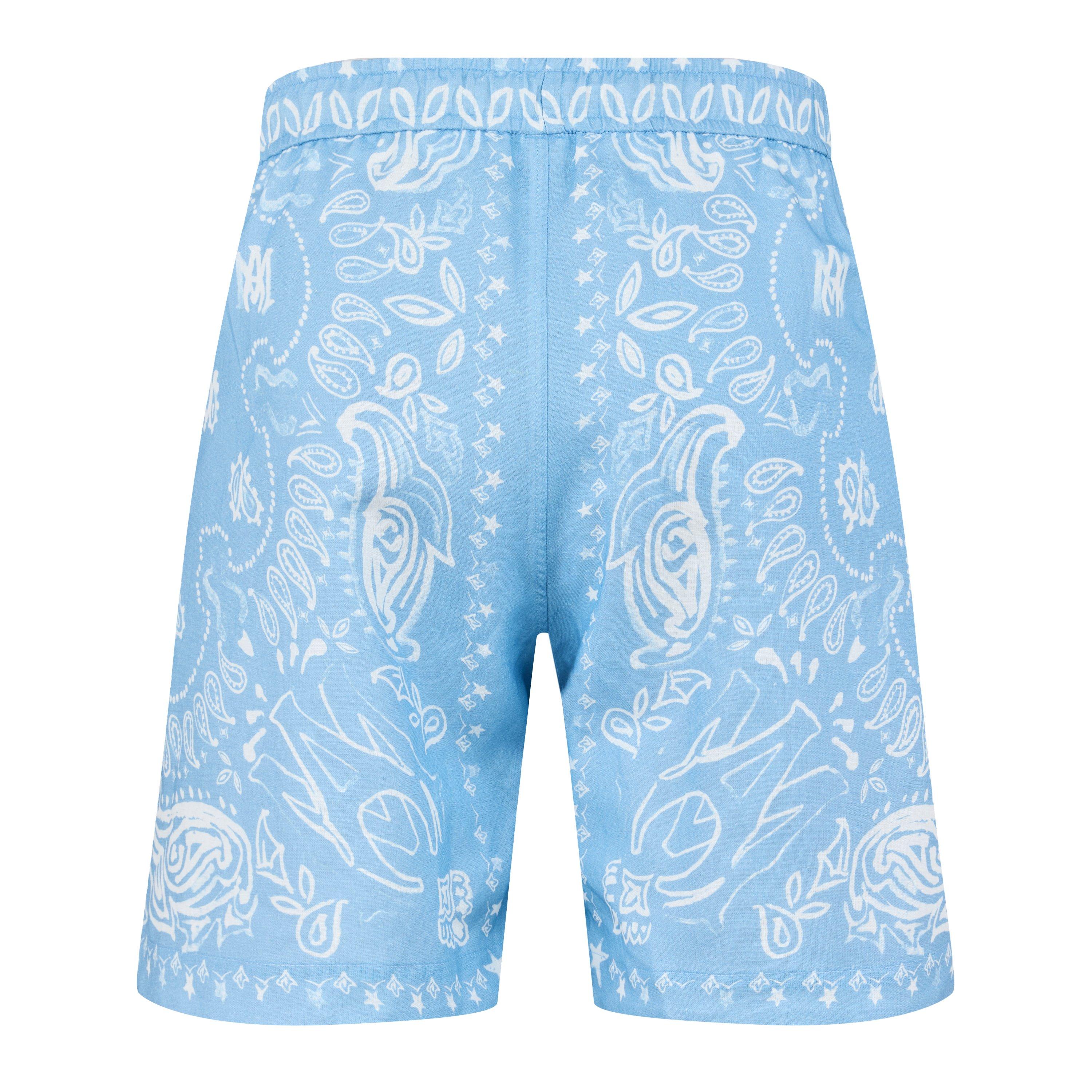 Cerulean - Amiri - Men's Bandana Woven Tracksuit Shorts - 6
