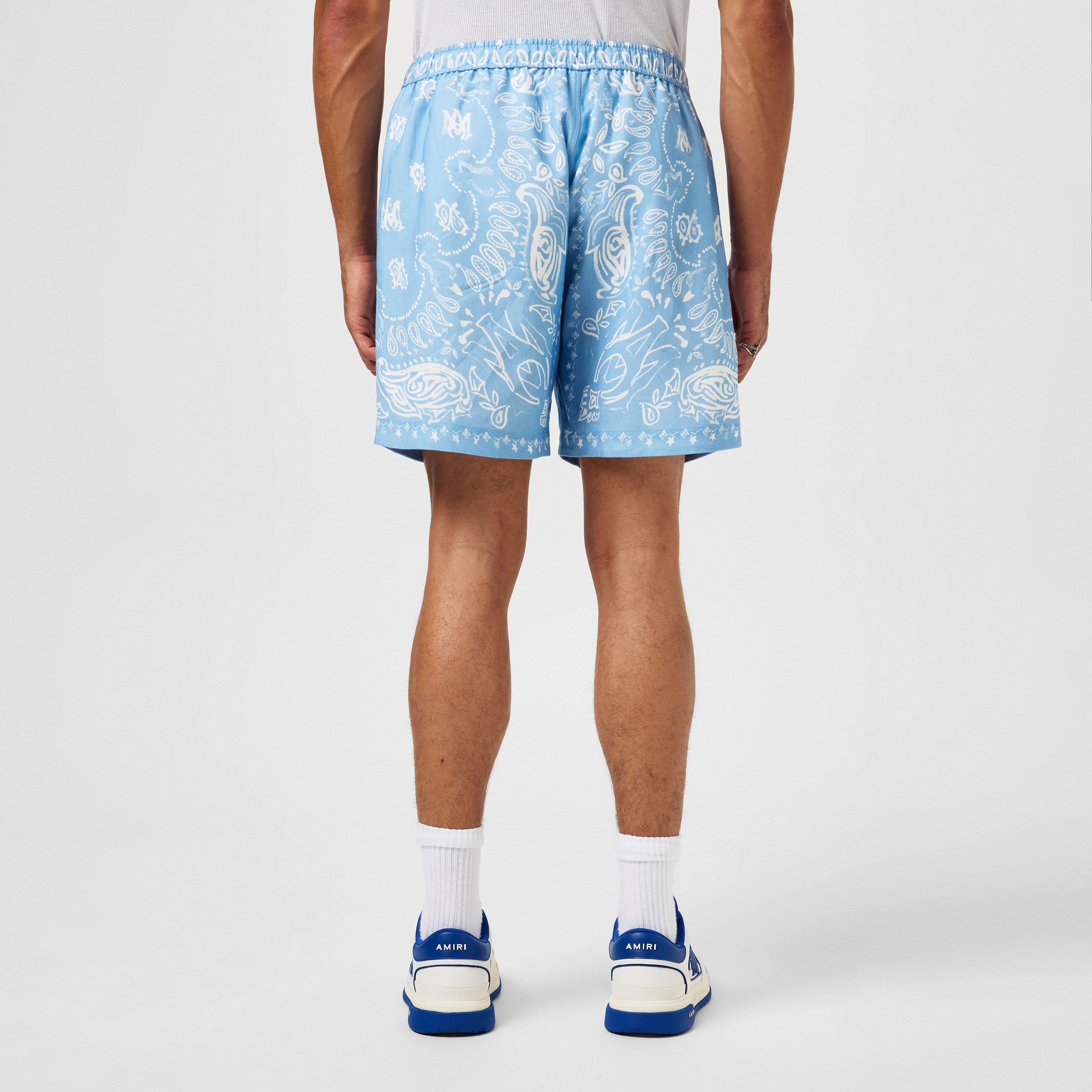 Cerulean - Amiri - Men's Bandana Woven Tracksuit Shorts - 3