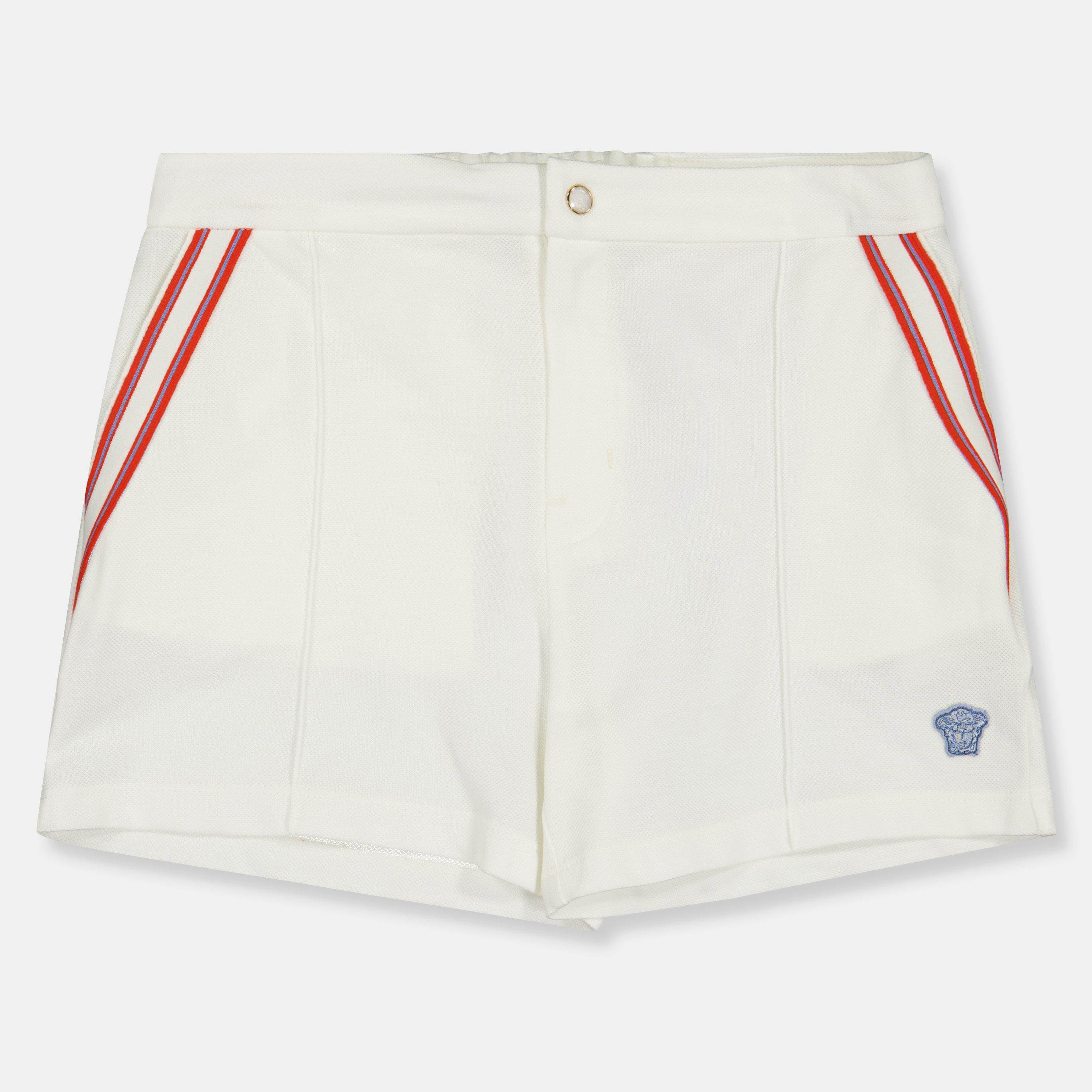 6WH40 White - Versace - Kids' Lightweight Woven Tracksuit Shorts - 1