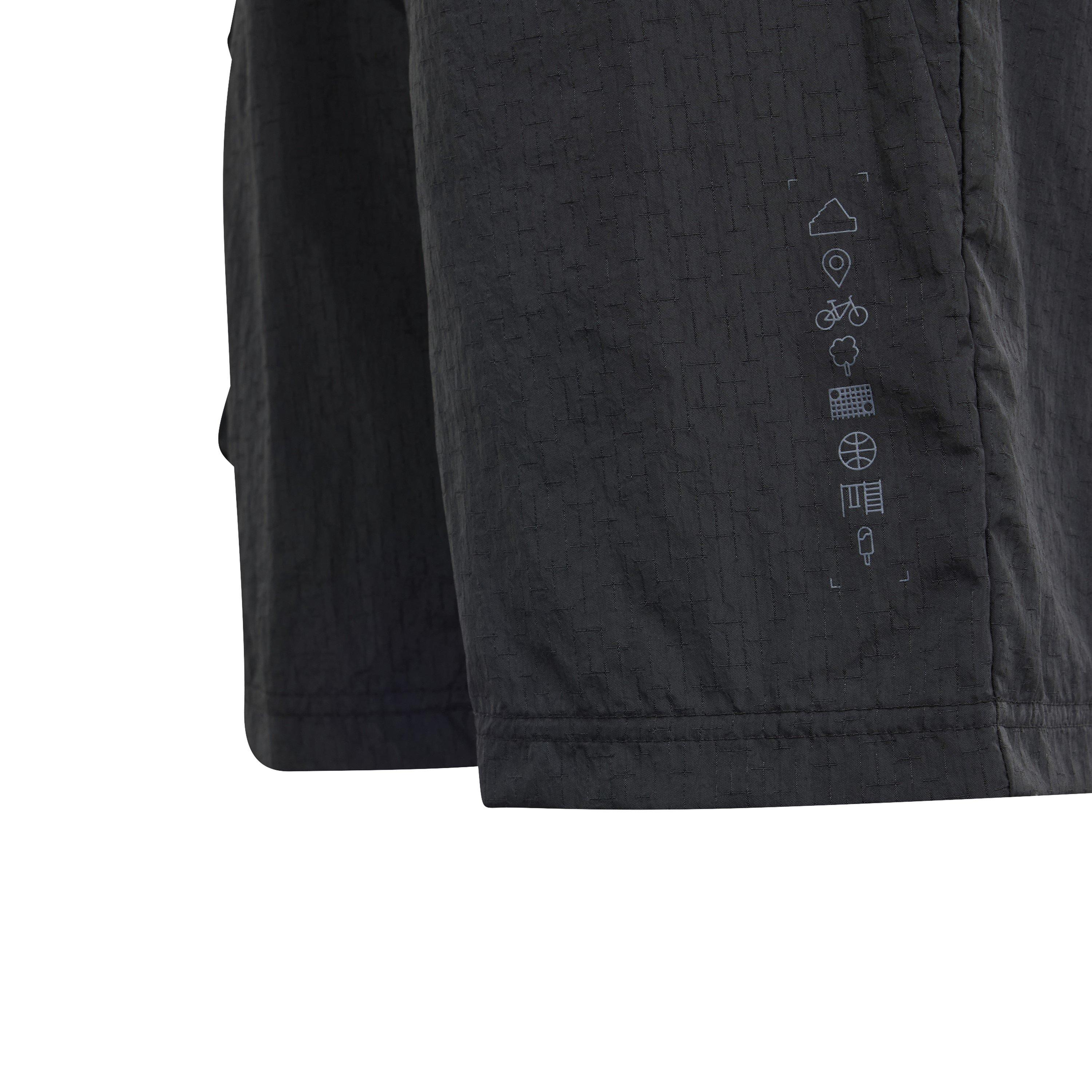 Zwart/Zwart - adidas - J Ce Cargo Sh Tracksuit Short Unisex Kids - 5