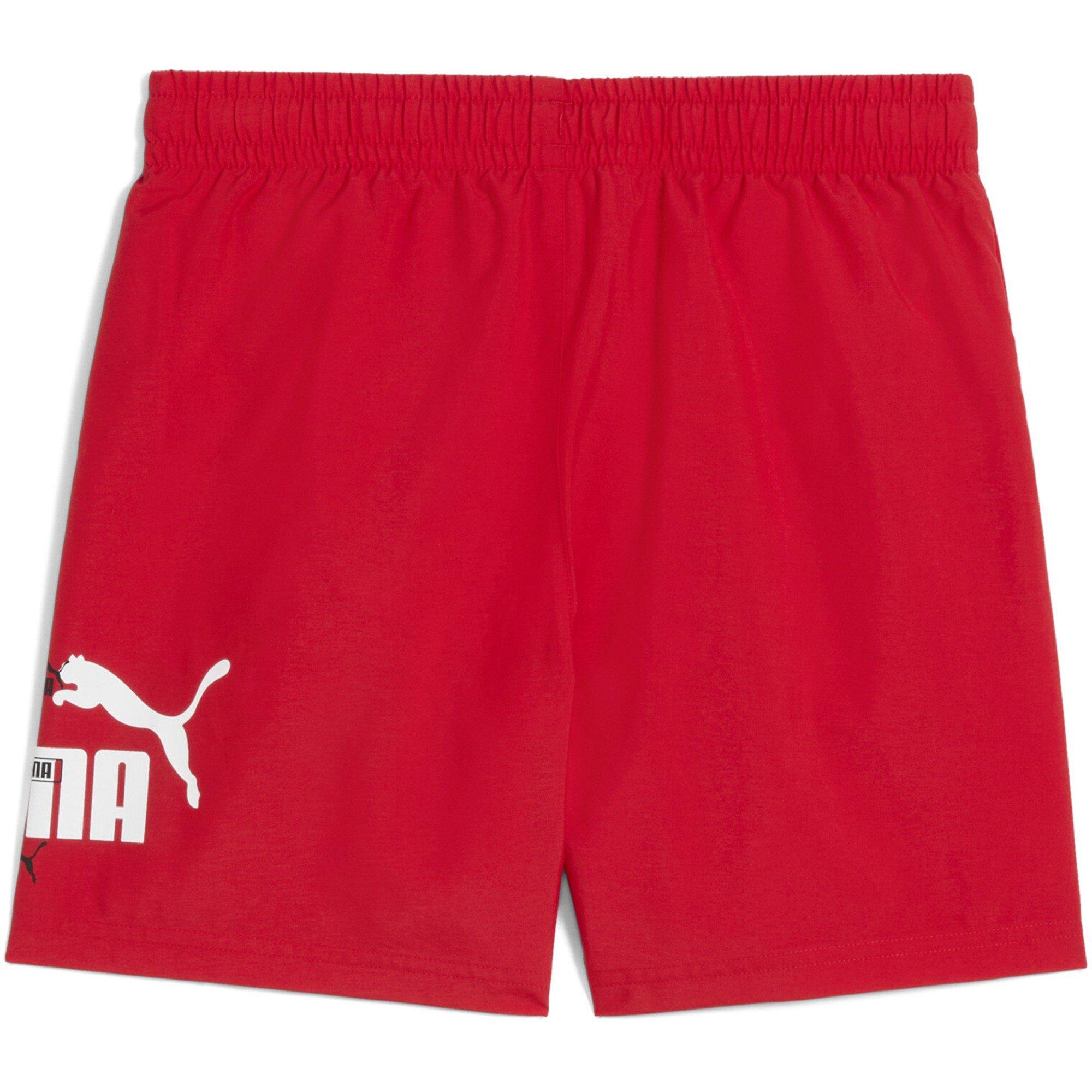 Red/White - Puma - Essentials Logo Lab Summer Junior Shorts - 2
