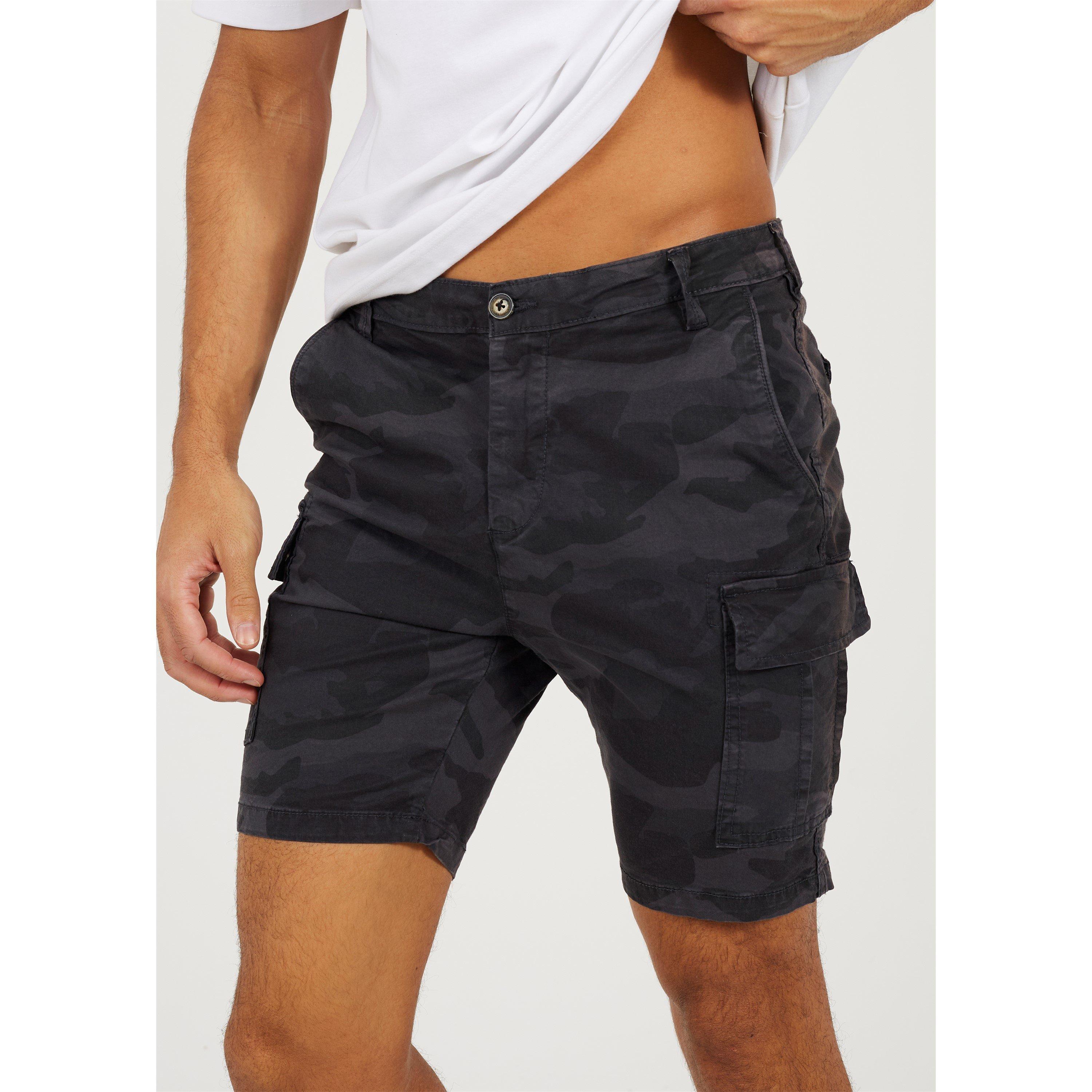 Navy Camo - Brave Soul - Print Cargo Short - 4