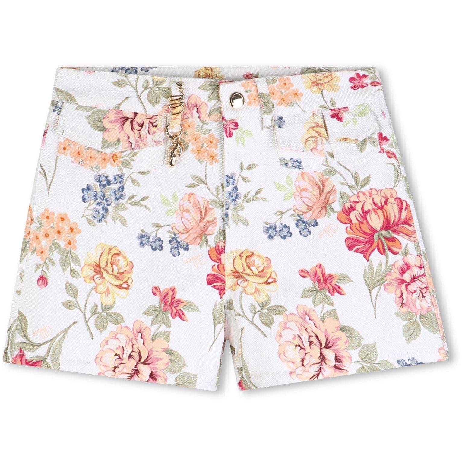 White - Chloe - Kids' Woven Tracksuit Shorts - 1