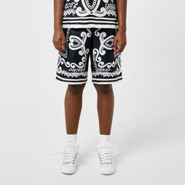 Dolce and Gabbana Marina Print Silk Shorts