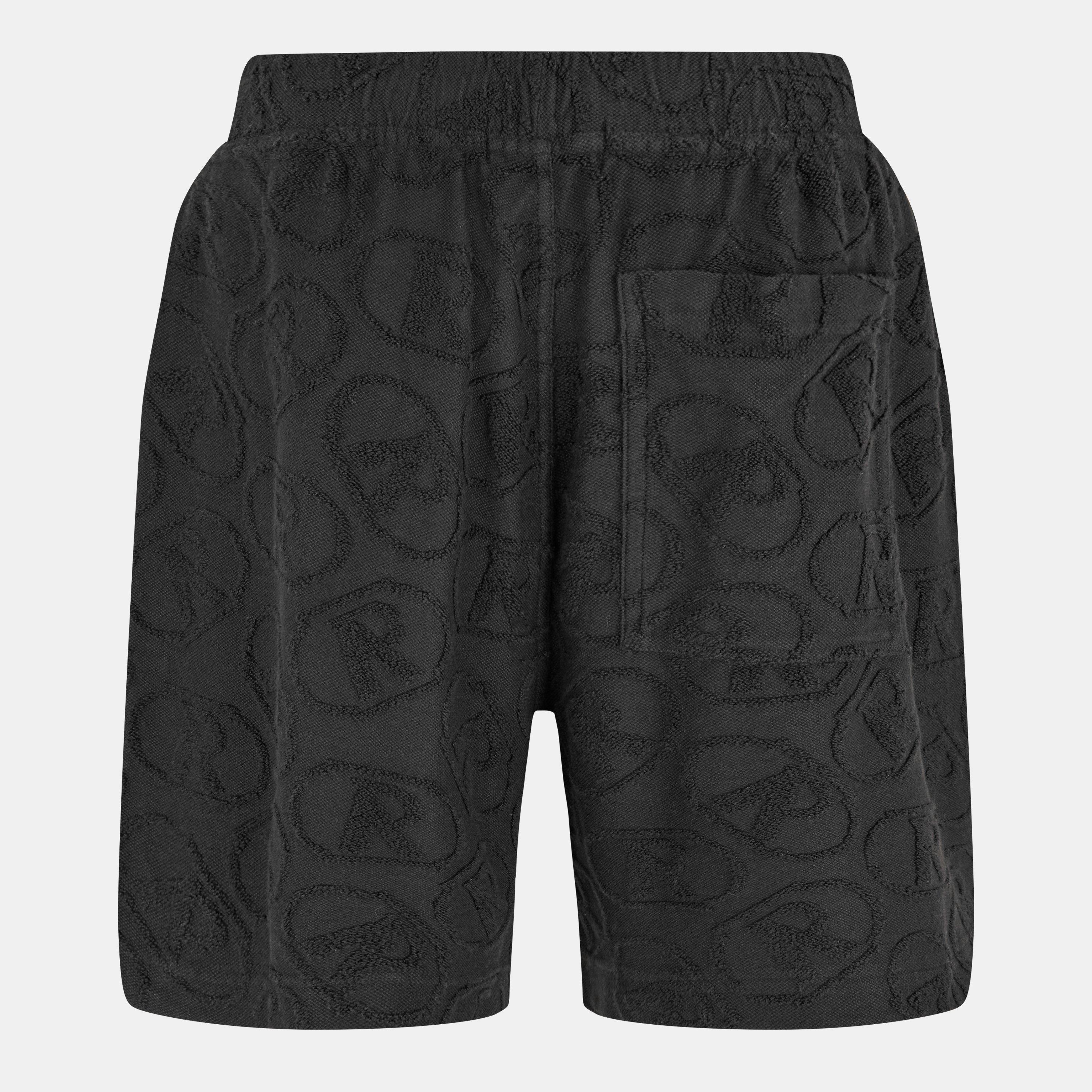 Black - Represent - Men's Rep All-over Towel Fabric Shorts - 2