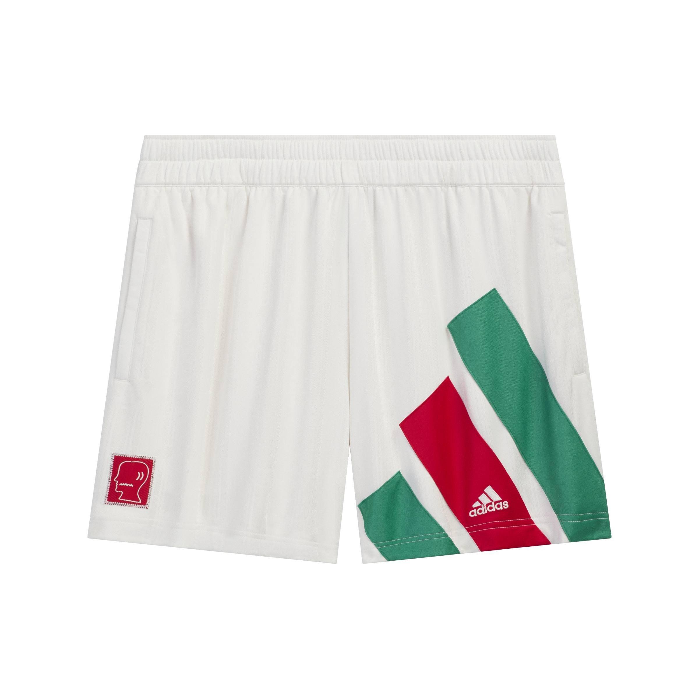 Chalk White - Brain Dead x adidas - Men's Woven Tracksuit Shorts - 1