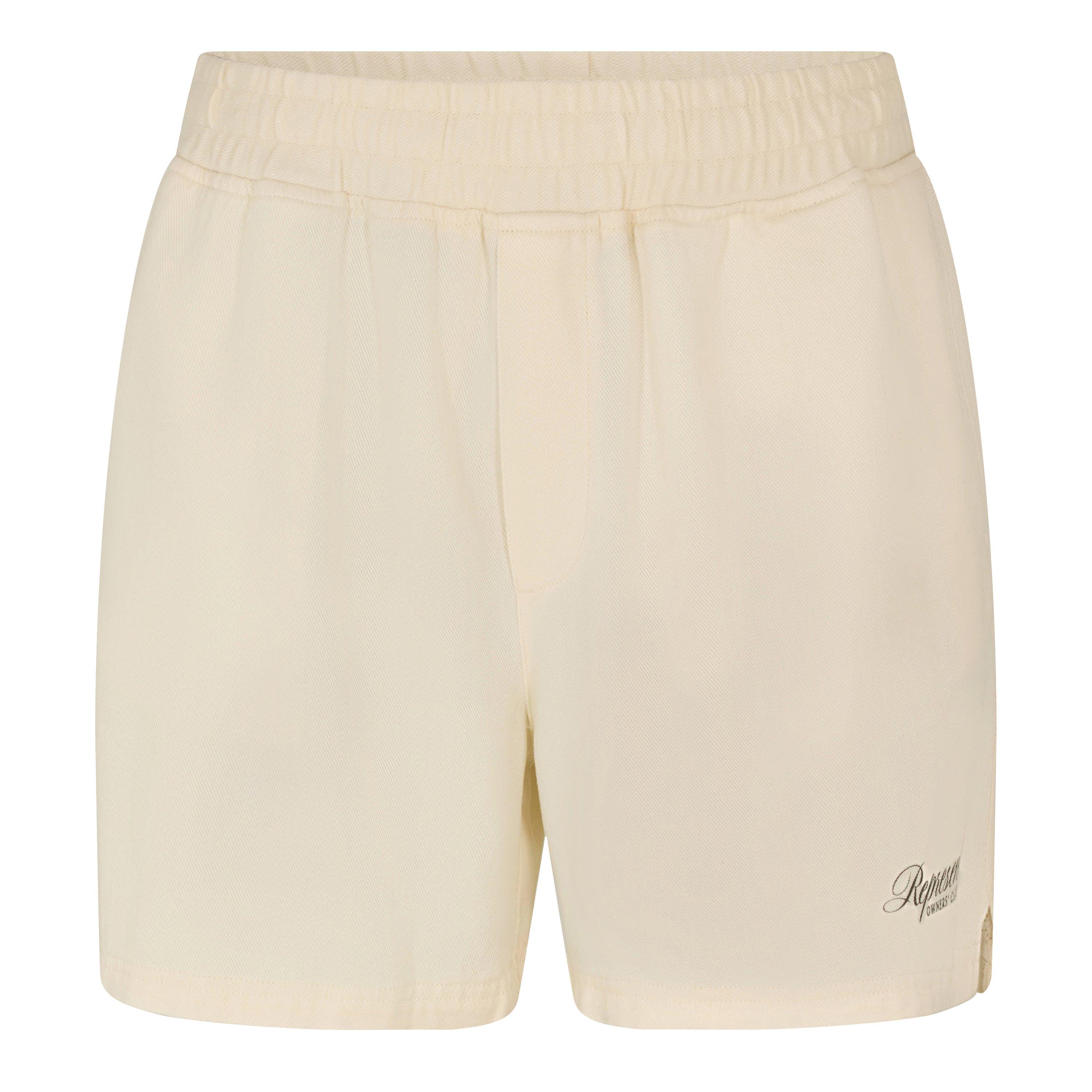 Represent Men's Woven Tracksuit Shorts - Vintage White - S