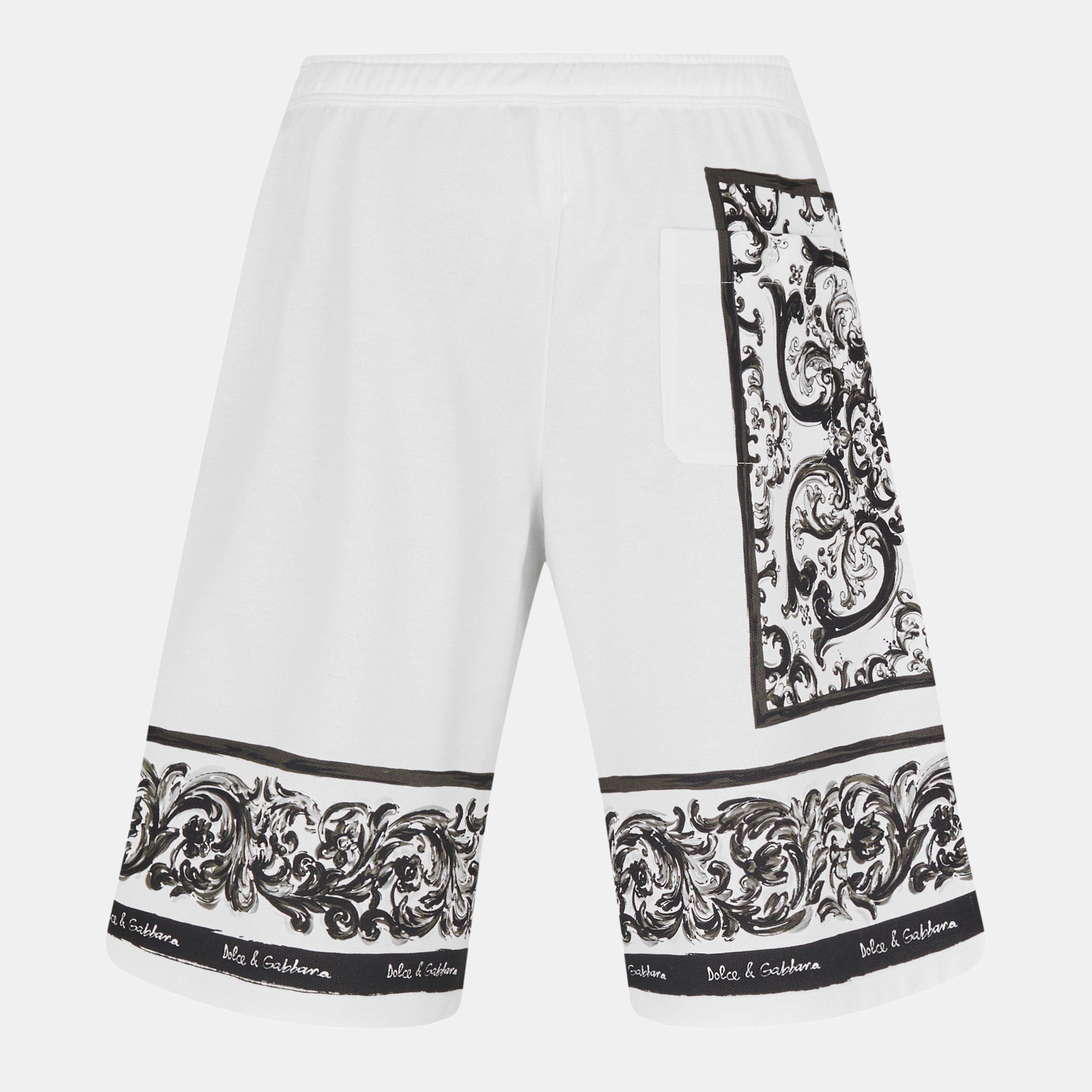 Maiolica - Dolce and Gabbana - Men's Woven Shorts, Fabric Shorts - 2