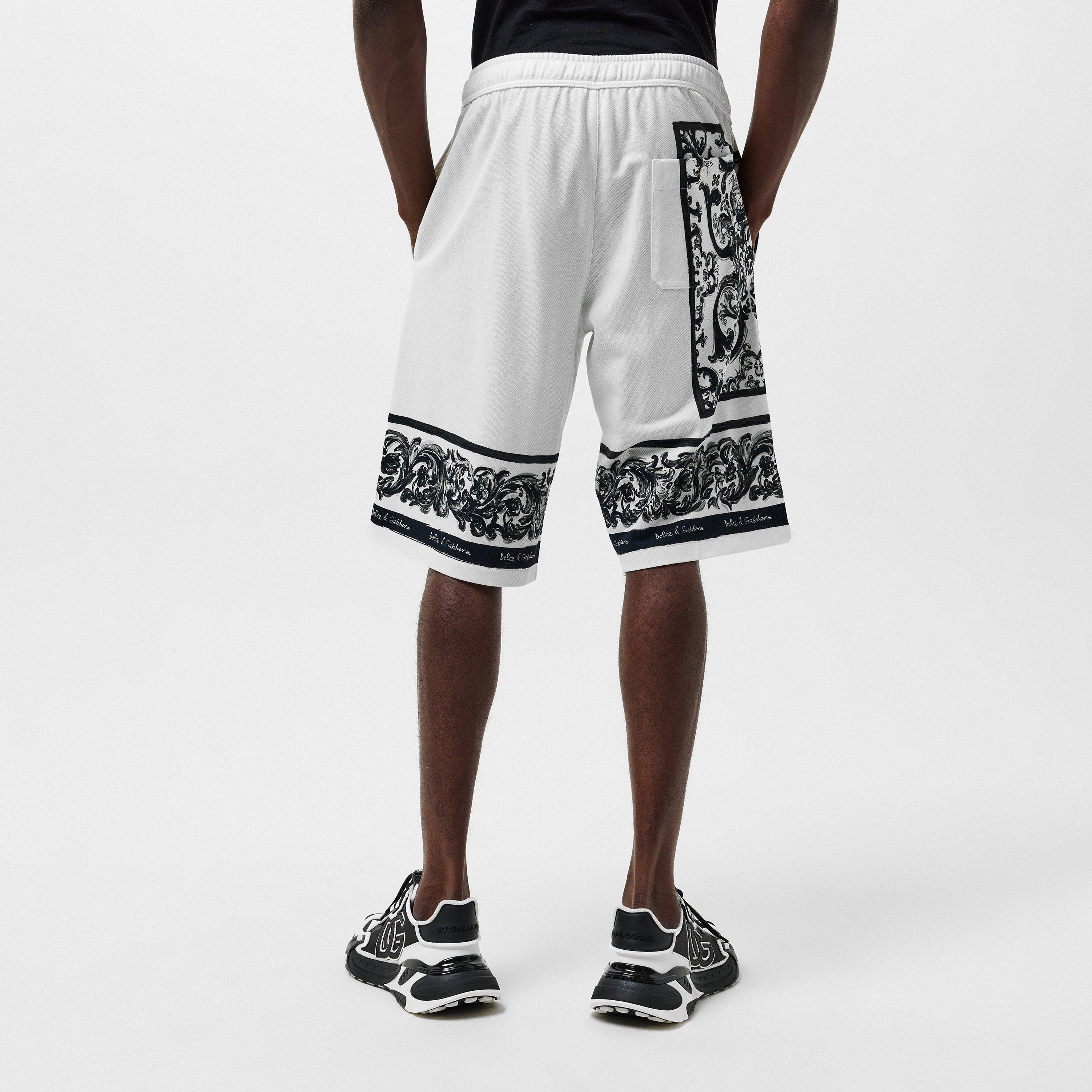 Maiolica - Dolce and Gabbana - Men's Woven Shorts, Fabric Shorts - 4