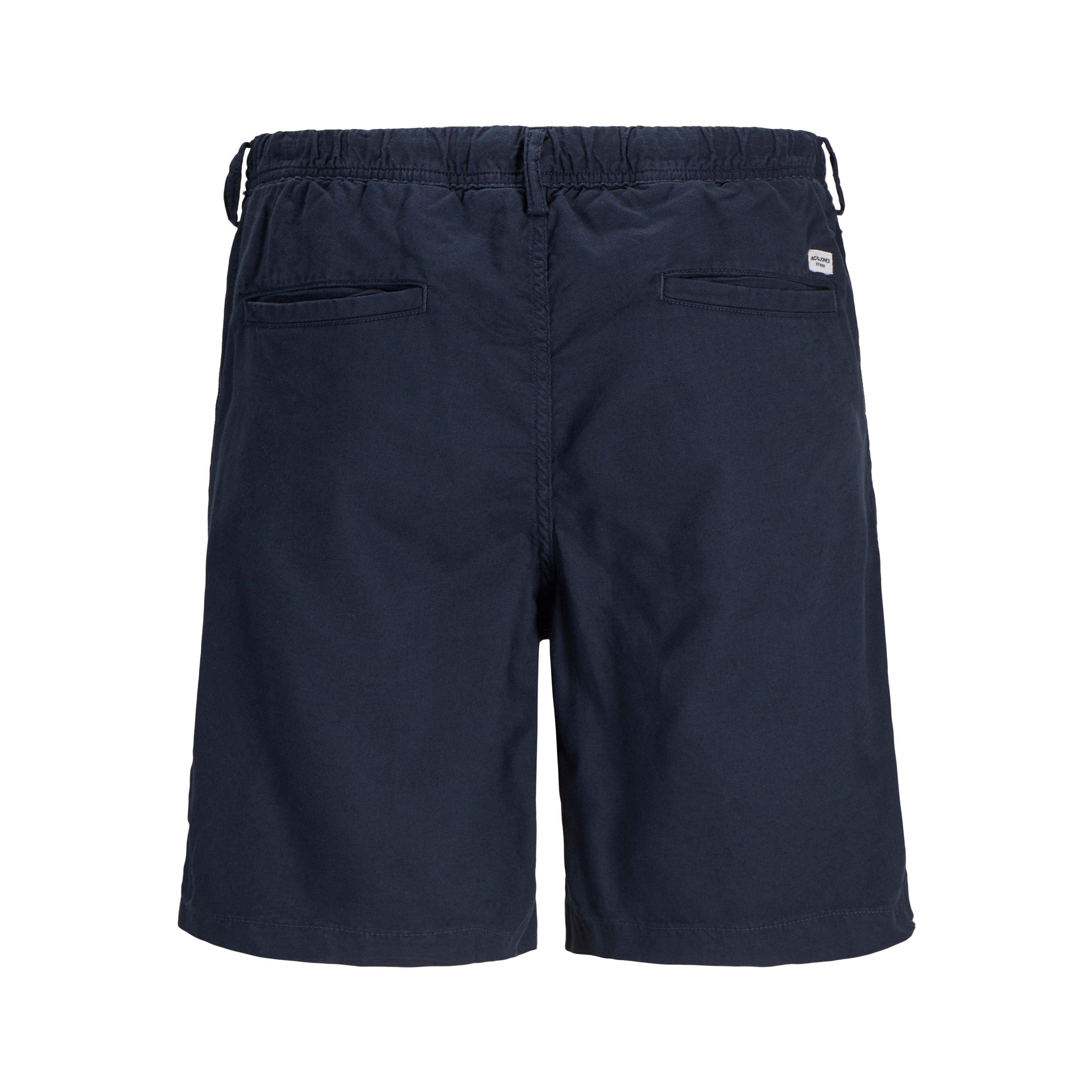 Dark Navy - Jack and Jones - Linen Plus Size Tracksuit Shorts - 8