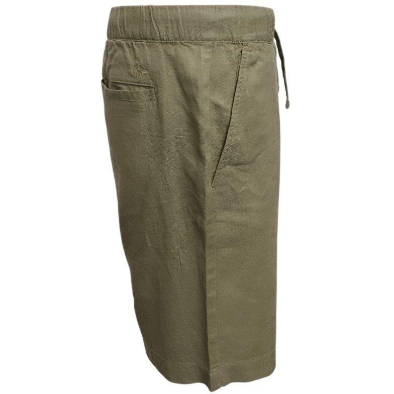 Khaki - Jack Wills - Men's Linen-Blend Drawstring Woven Tracksuit Shorts - 2