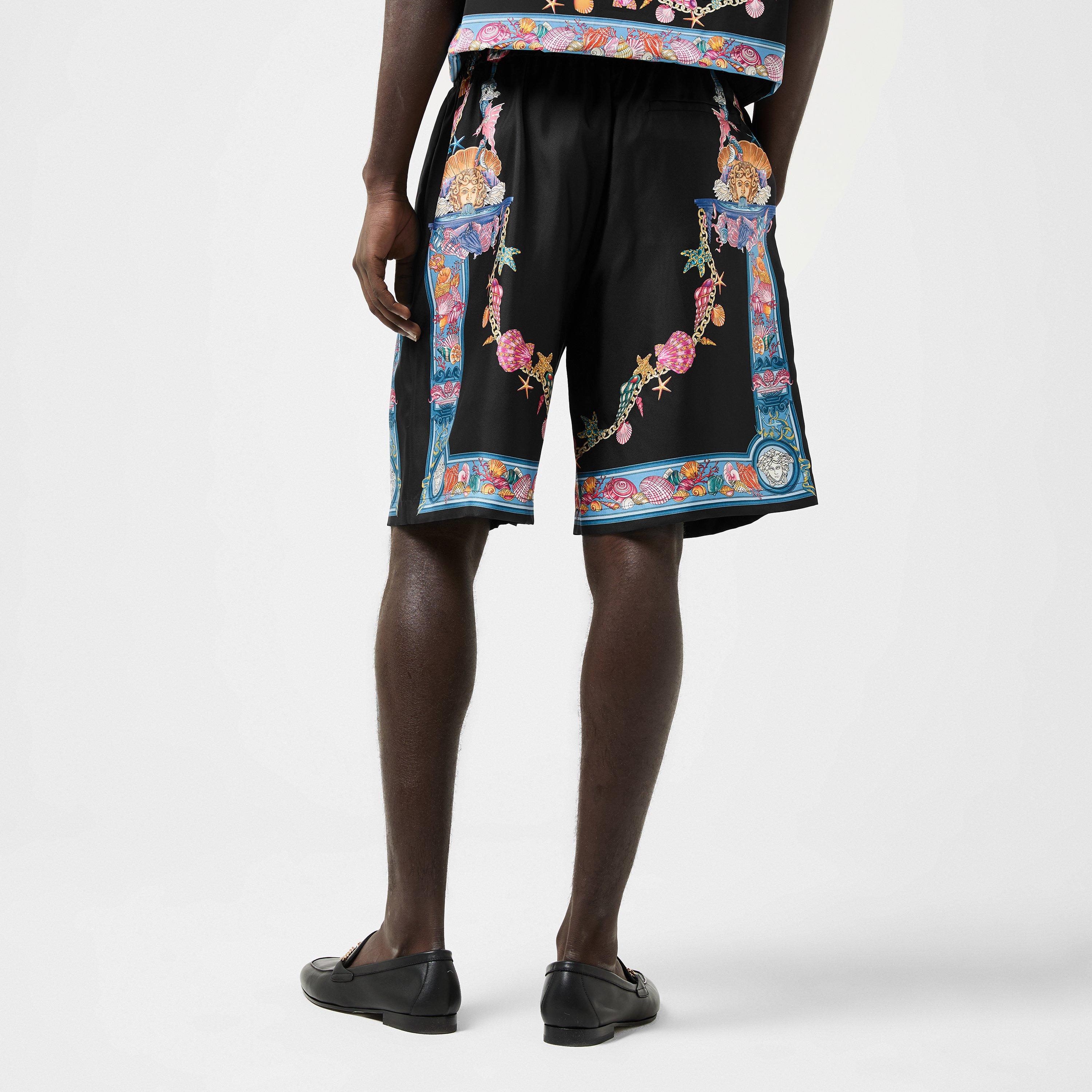 Black - Versace - Men's Woven Shorts - 4