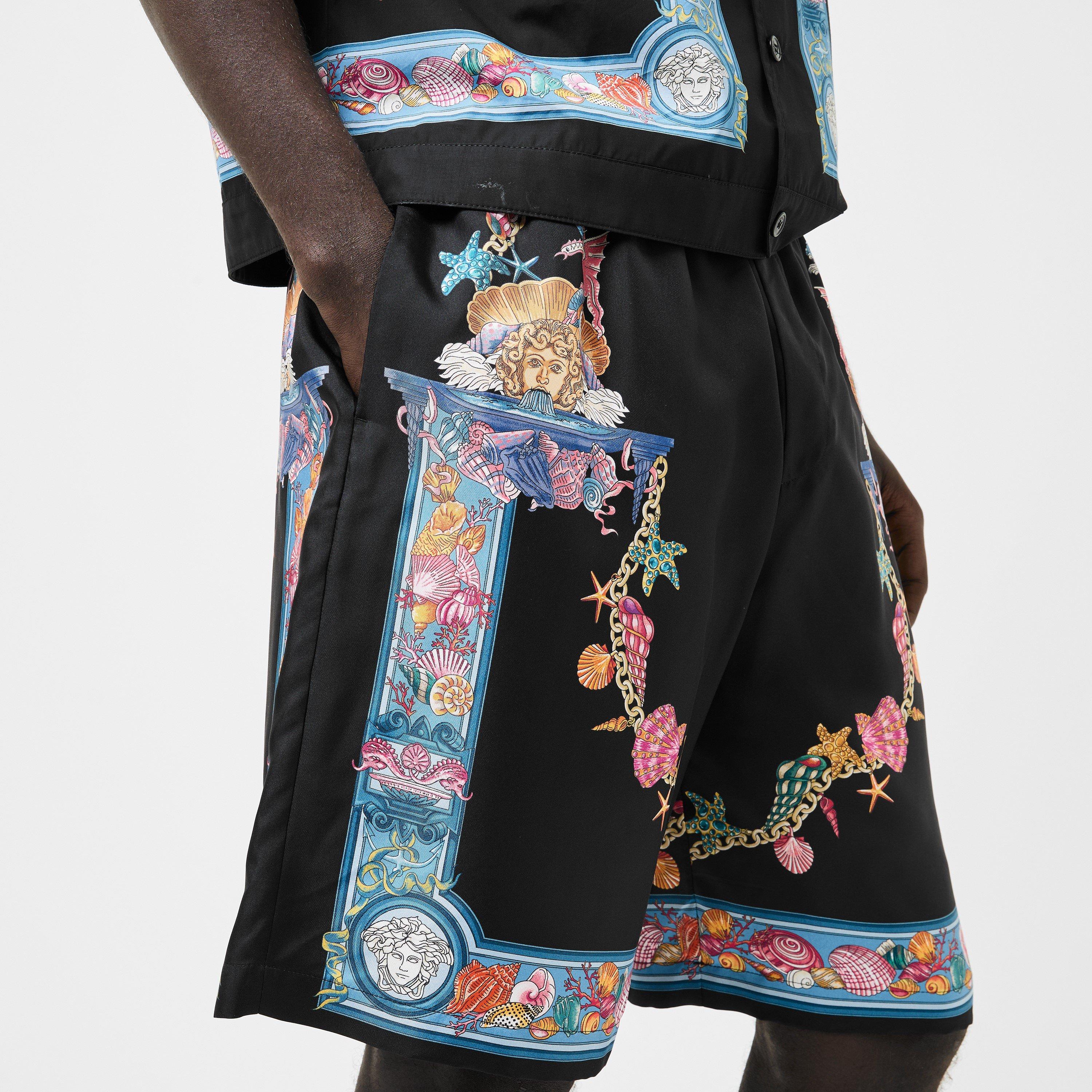 Black - Versace - Men's Woven Shorts - 5