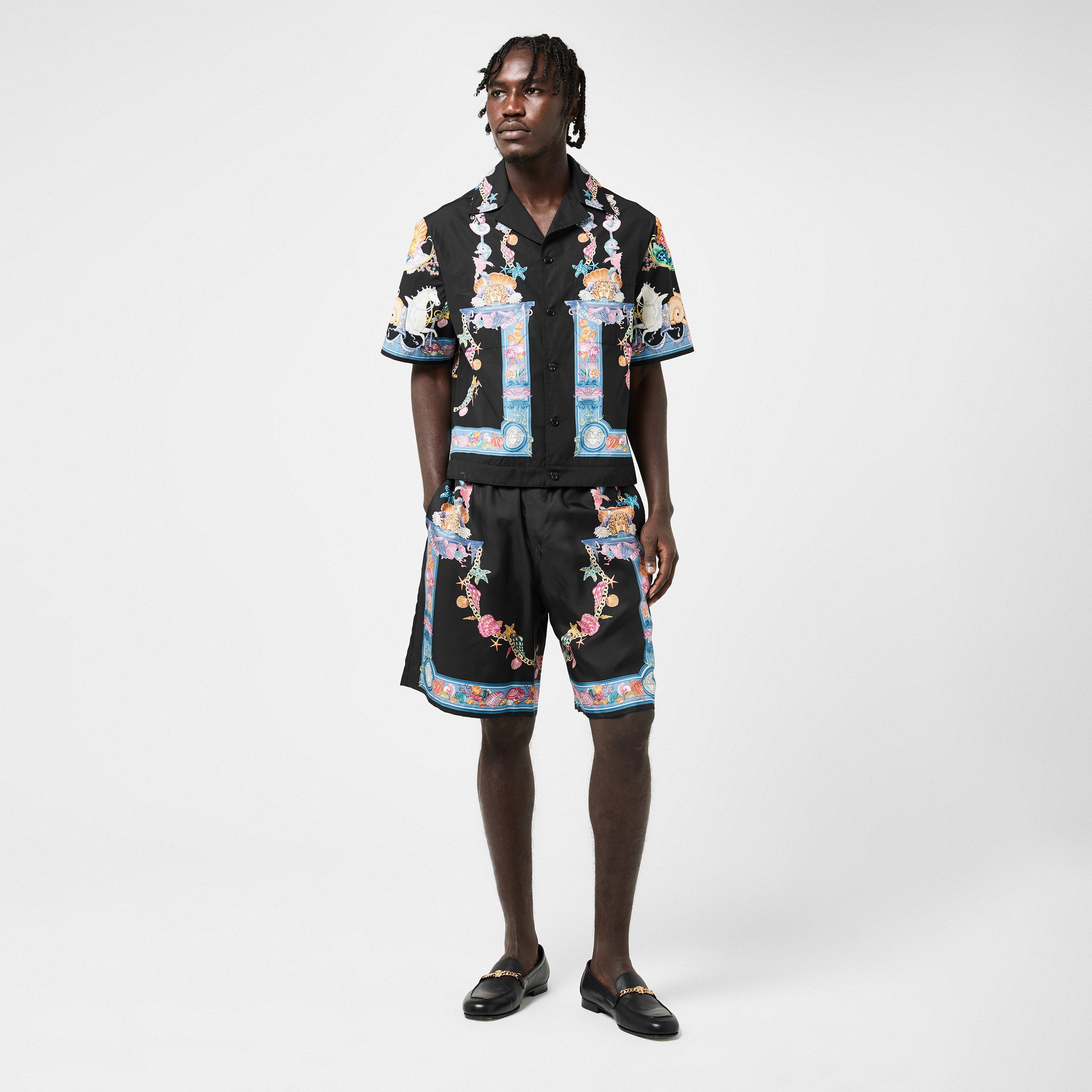 Black - Versace - Men's Woven Shorts - 6