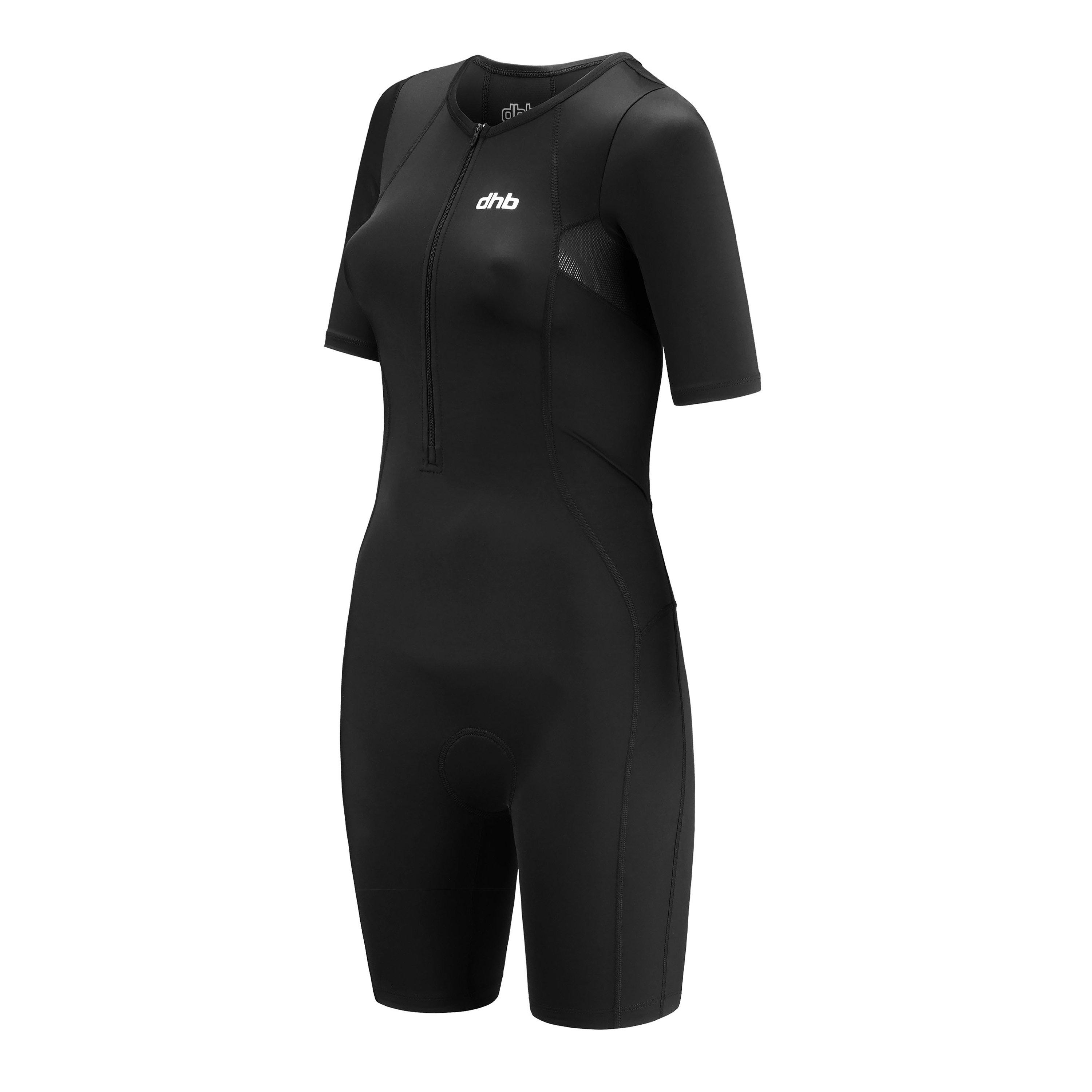 Black - Dhb - Hydron Womens Short Sleeve Tri Suit - 3