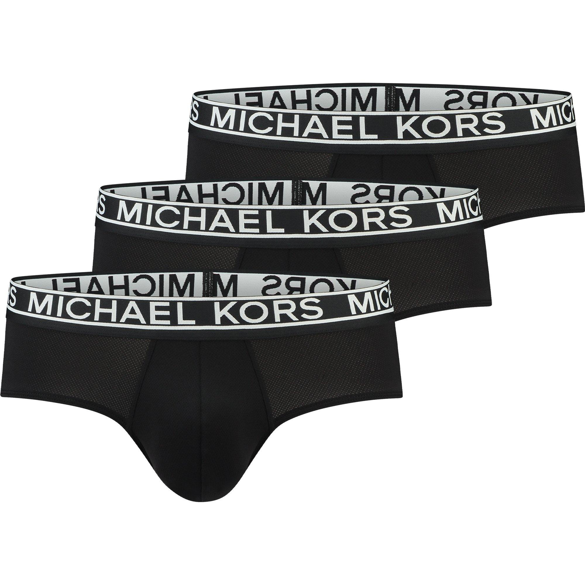 Black - Michael Kors - 3 Pack Nylon Briefs - 1