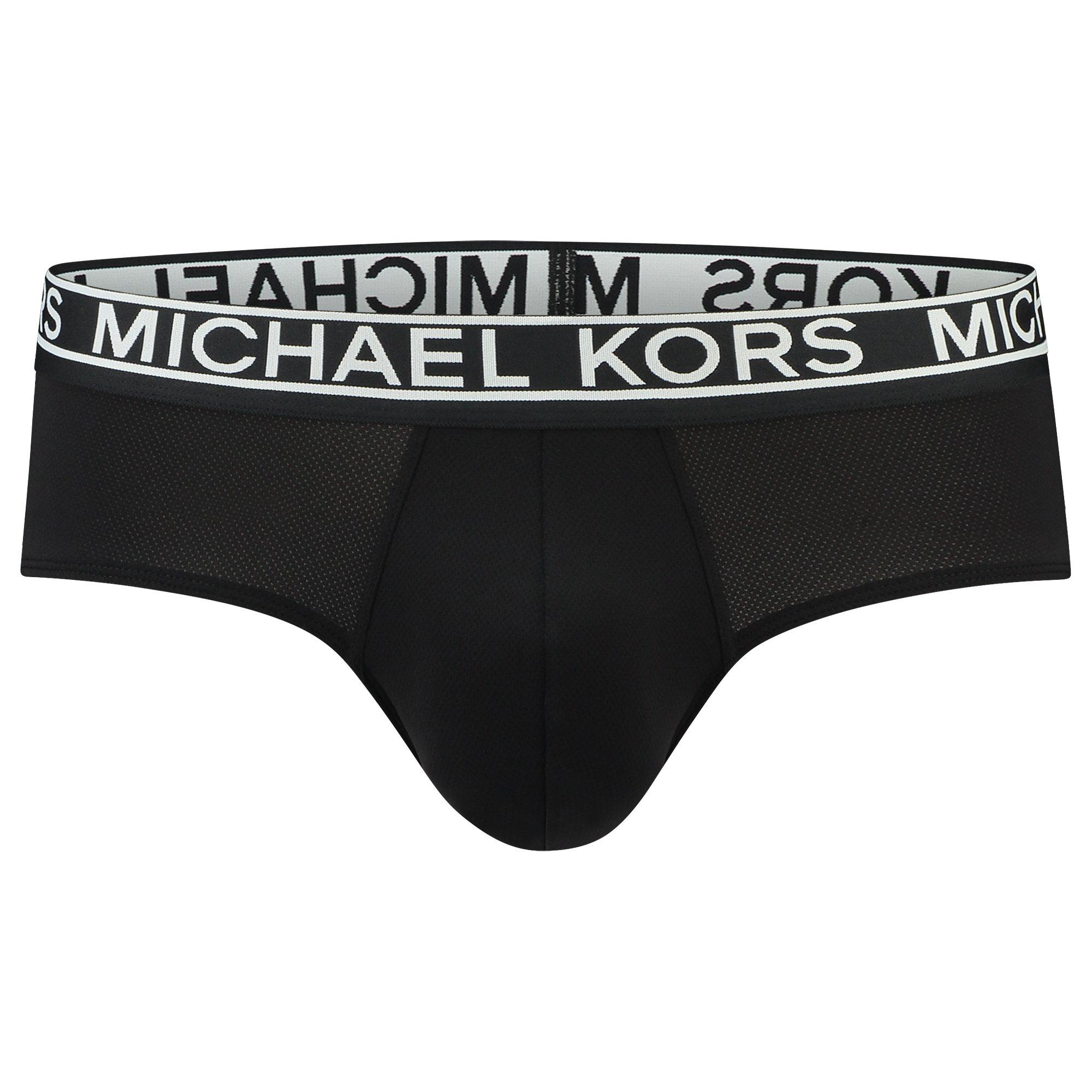 Black - Michael Kors - 3 Pack Nylon Briefs - 2