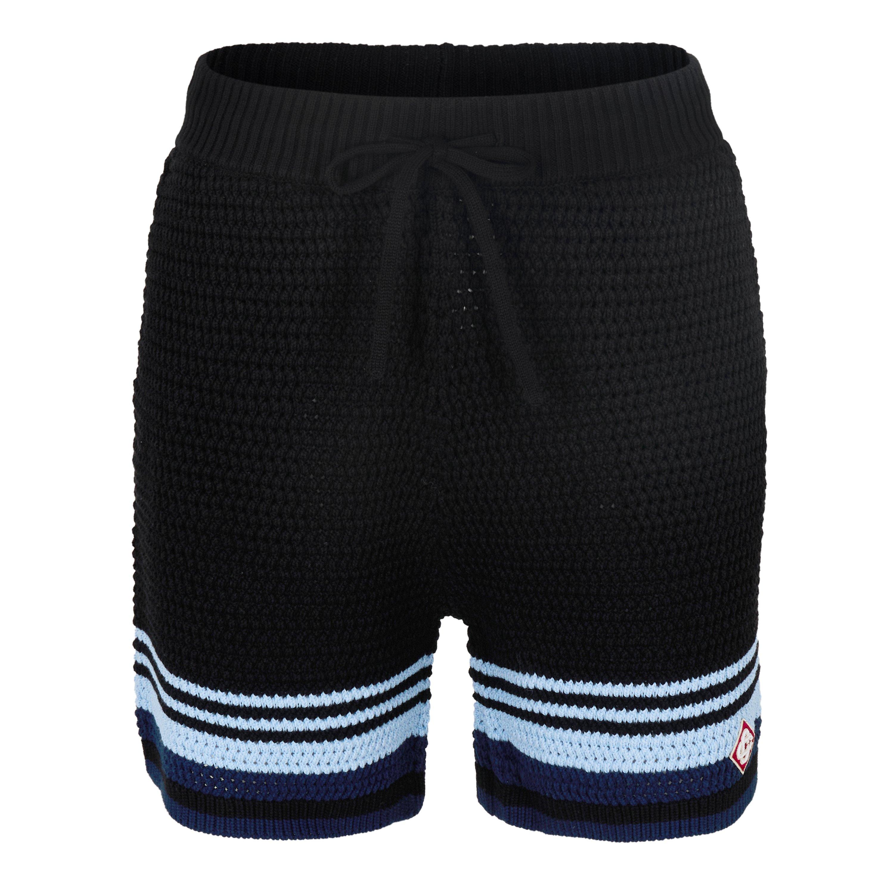 Black/Blue - Casablanca - Casa Crochet Short Sn62 - 1