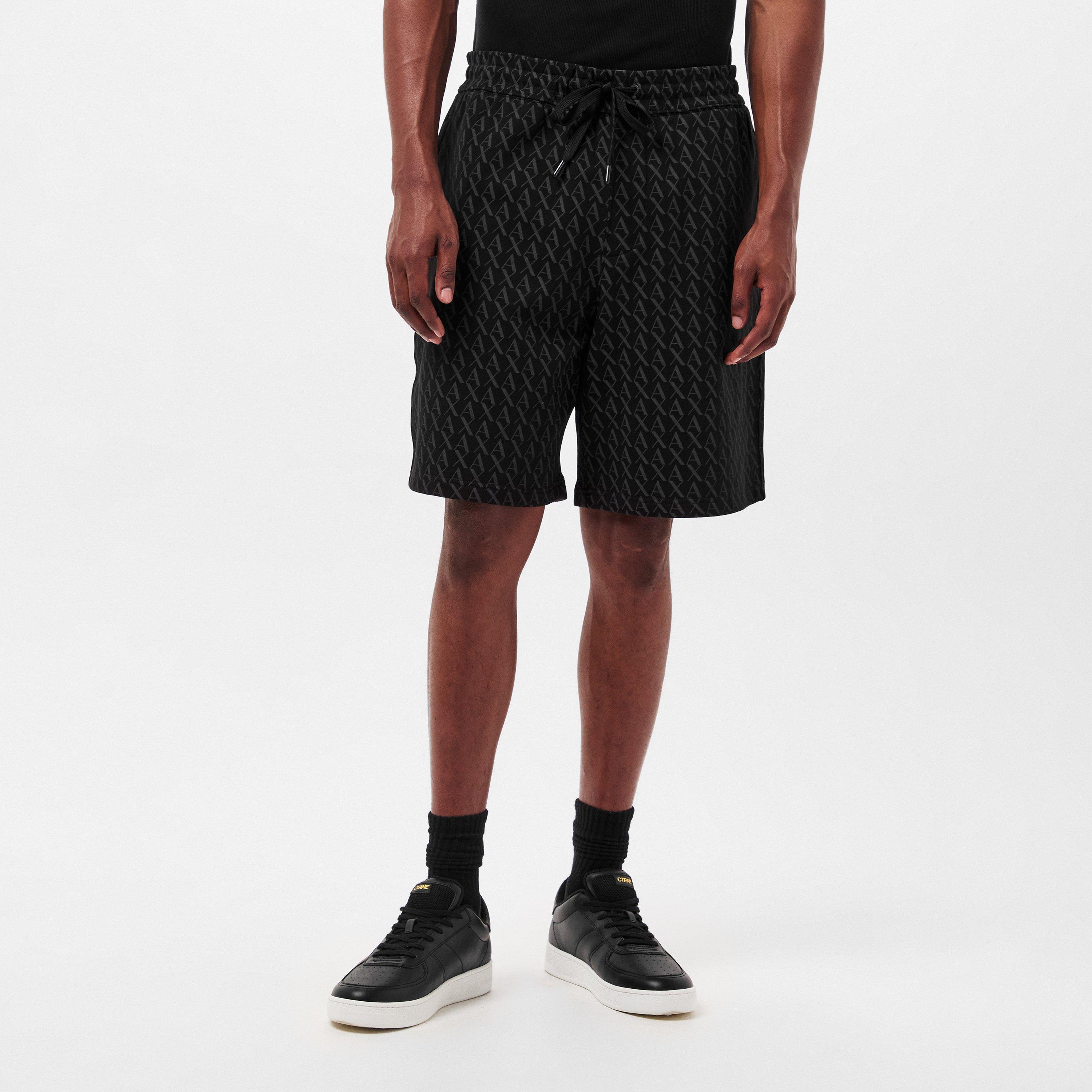 Black - Armani Exchange - Men's Bermuda Woven Tracksuit Shorts - 3