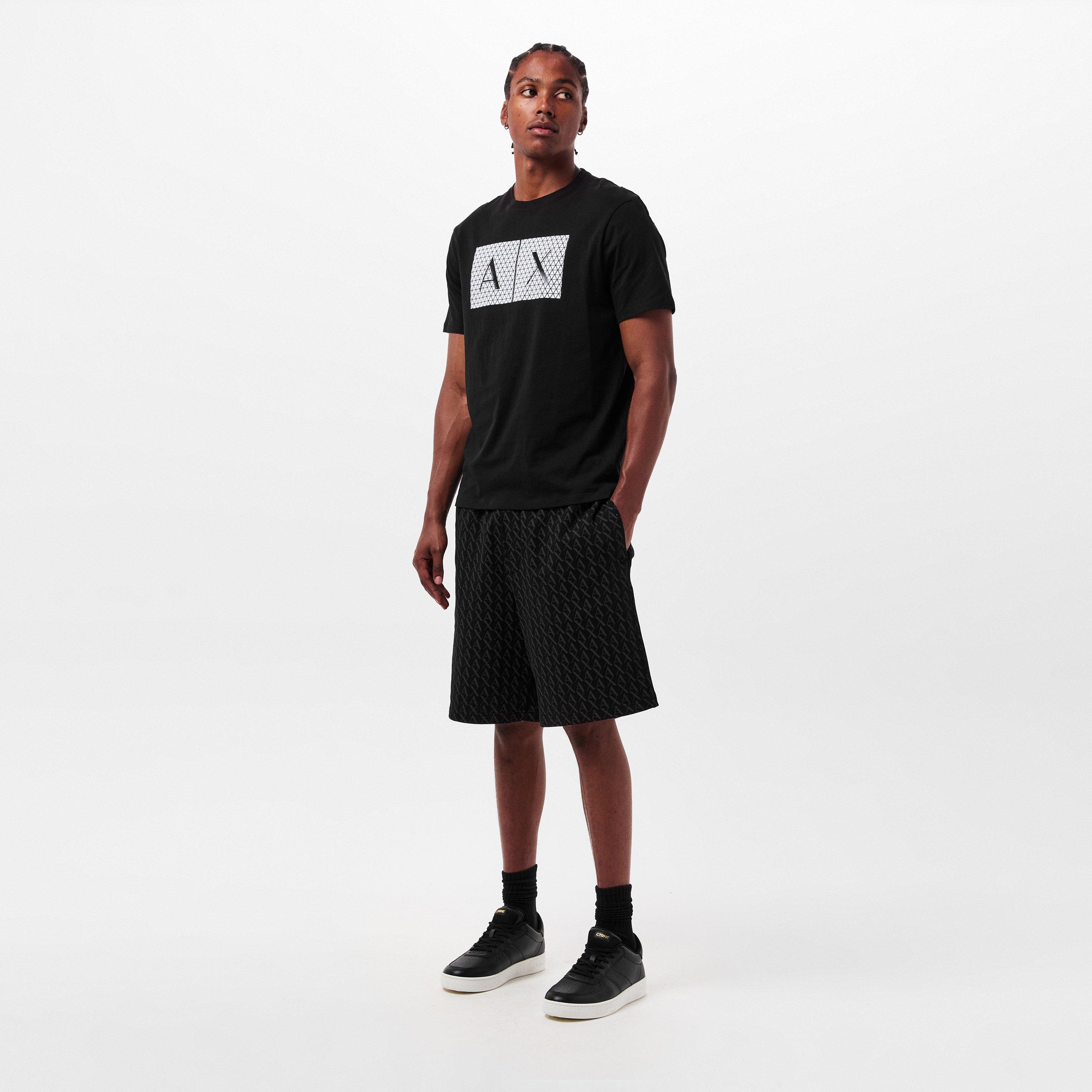 Black - Armani Exchange - Men's Bermuda Woven Tracksuit Shorts - 6