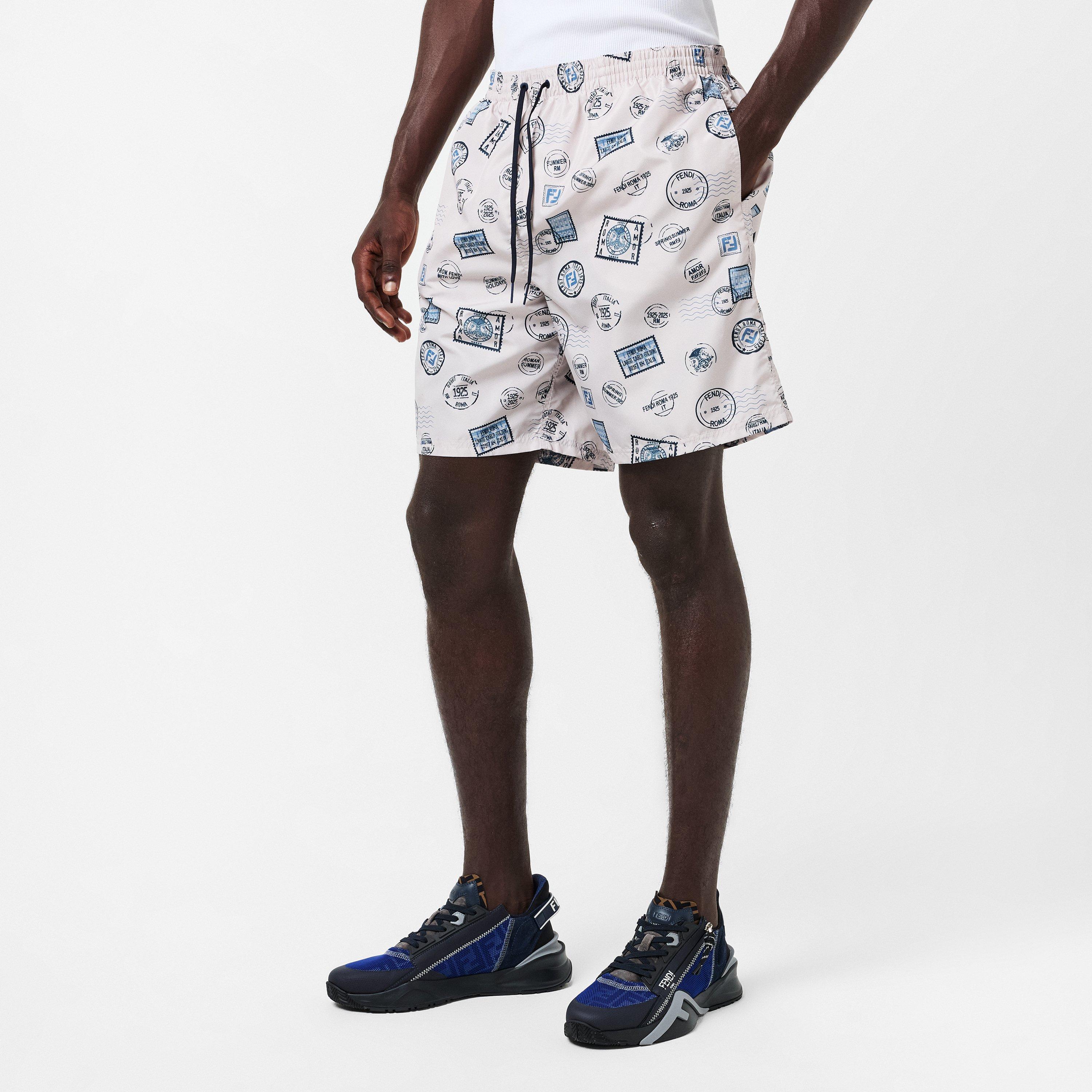 Cream - Fendi - Men's Postcard Woven Tracksuit Shorts - 3