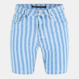 Brave Soul Stripe Denim Shorts
