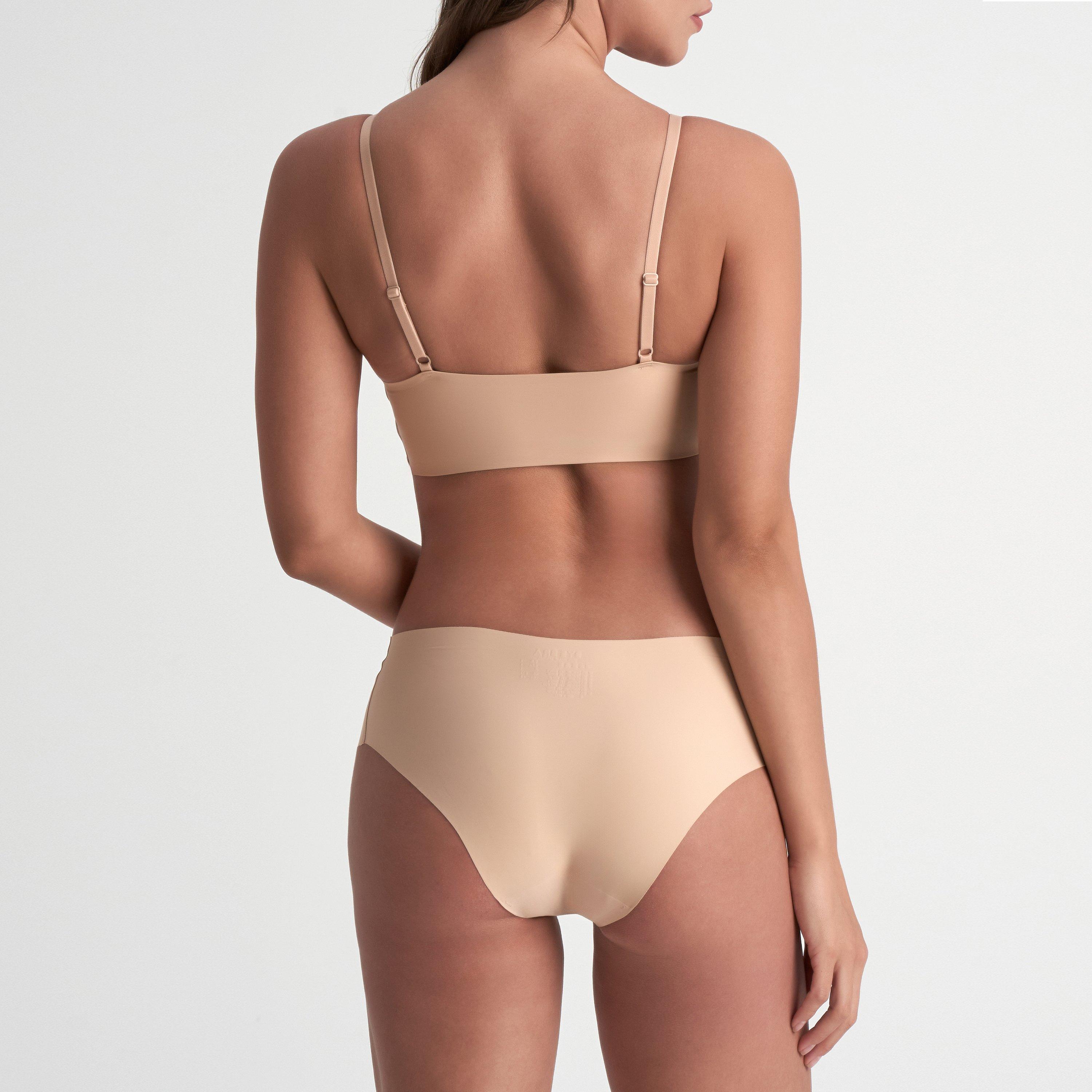 Beige/Black - Bye Bra - 2 pack Hipster seamless Brief - 2