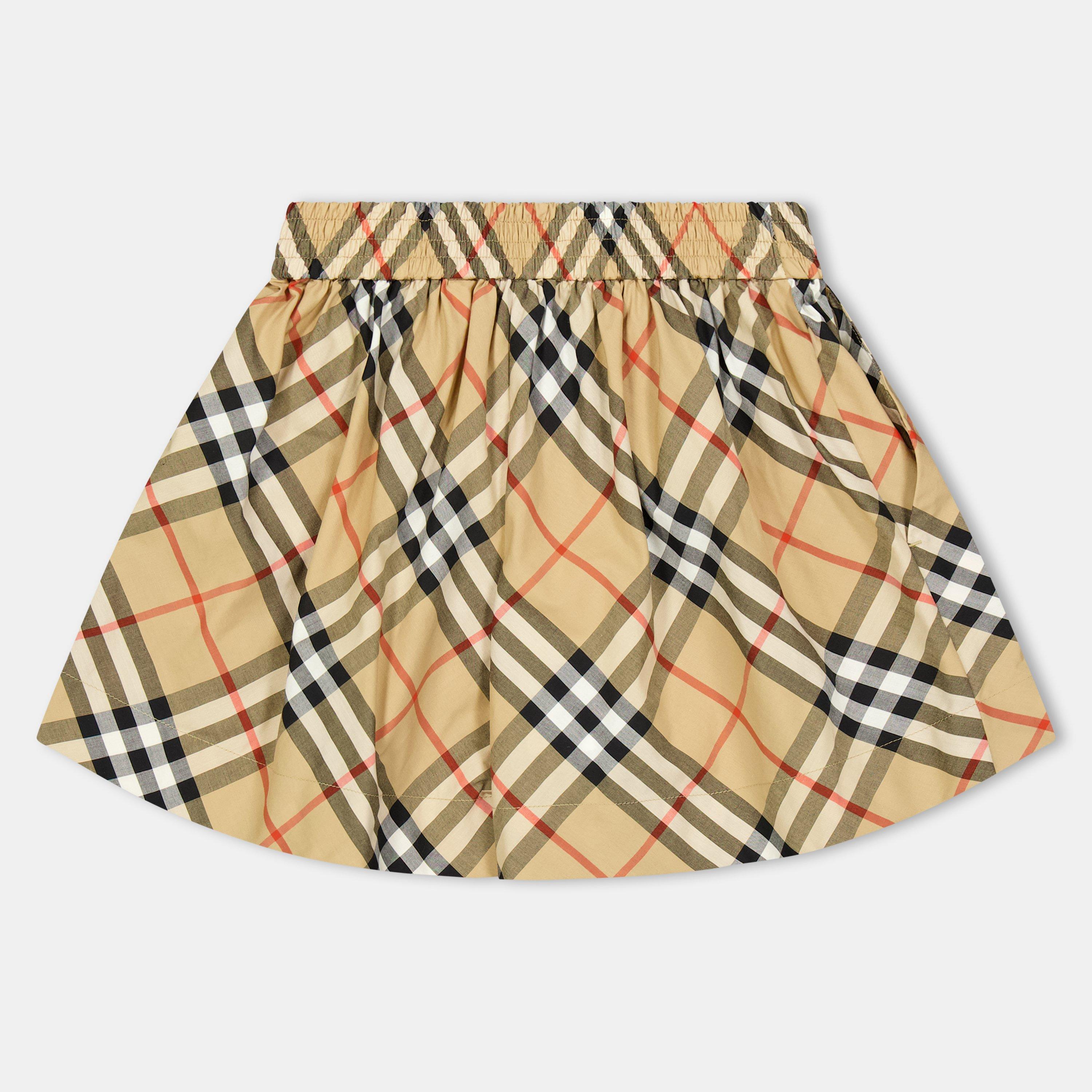 Beige B9368 - Burberry - Marcy Check Shorts Juniors - 2