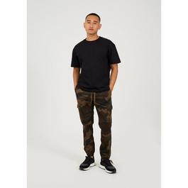 Brave Soul Cotton Twill Cuff Cargo Trousers