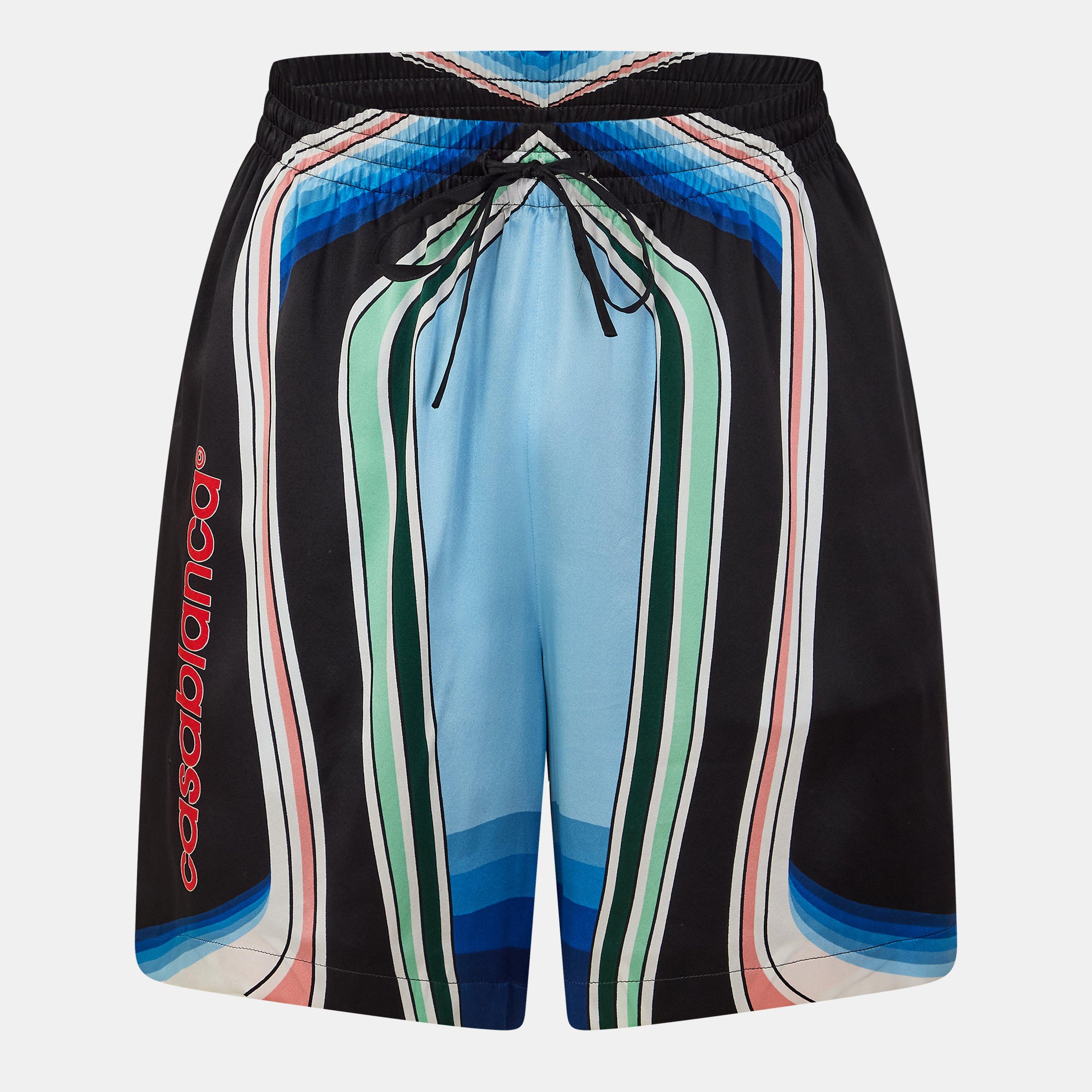Multi - Casablanca - Men's Pattern Woven Elasticated Tracksuit Shorts - 1