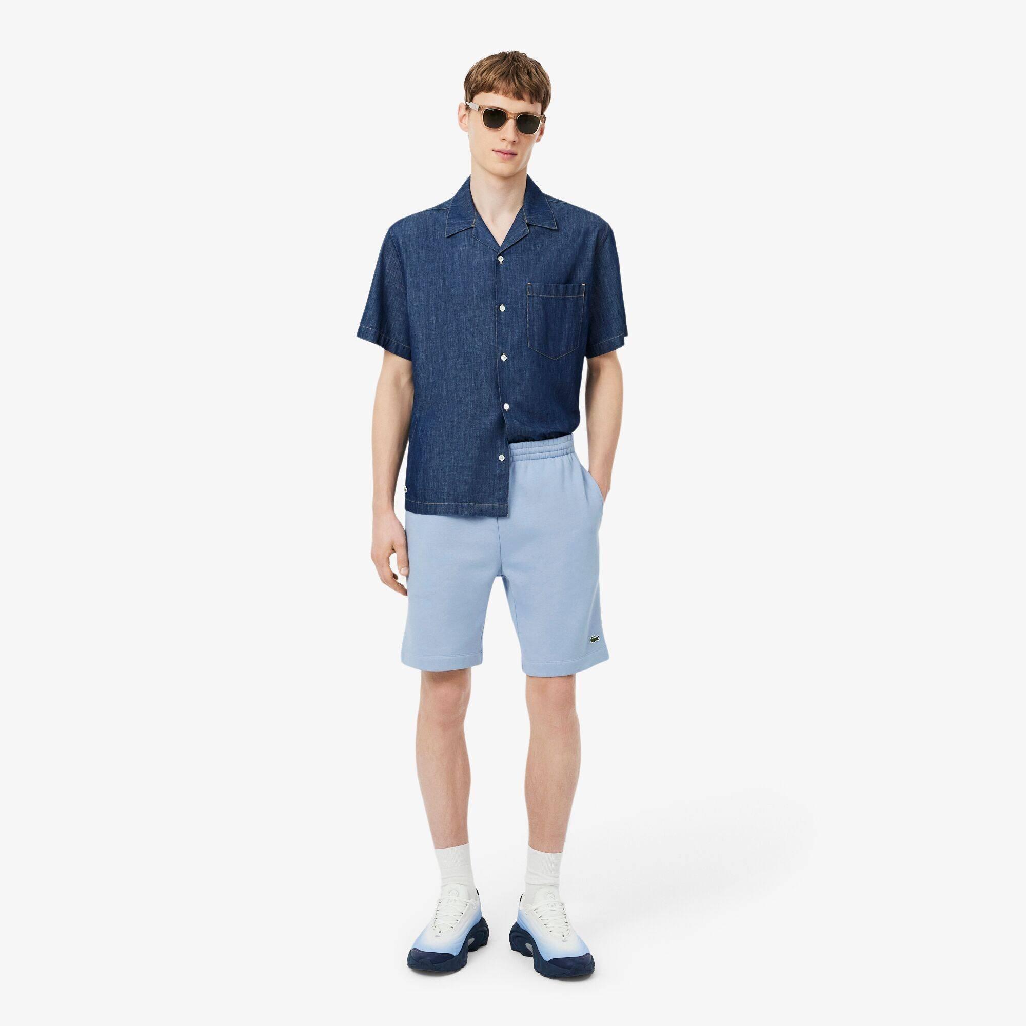 Blue AEY - Lacoste - Men's Basic Fleece Shorts - 4
