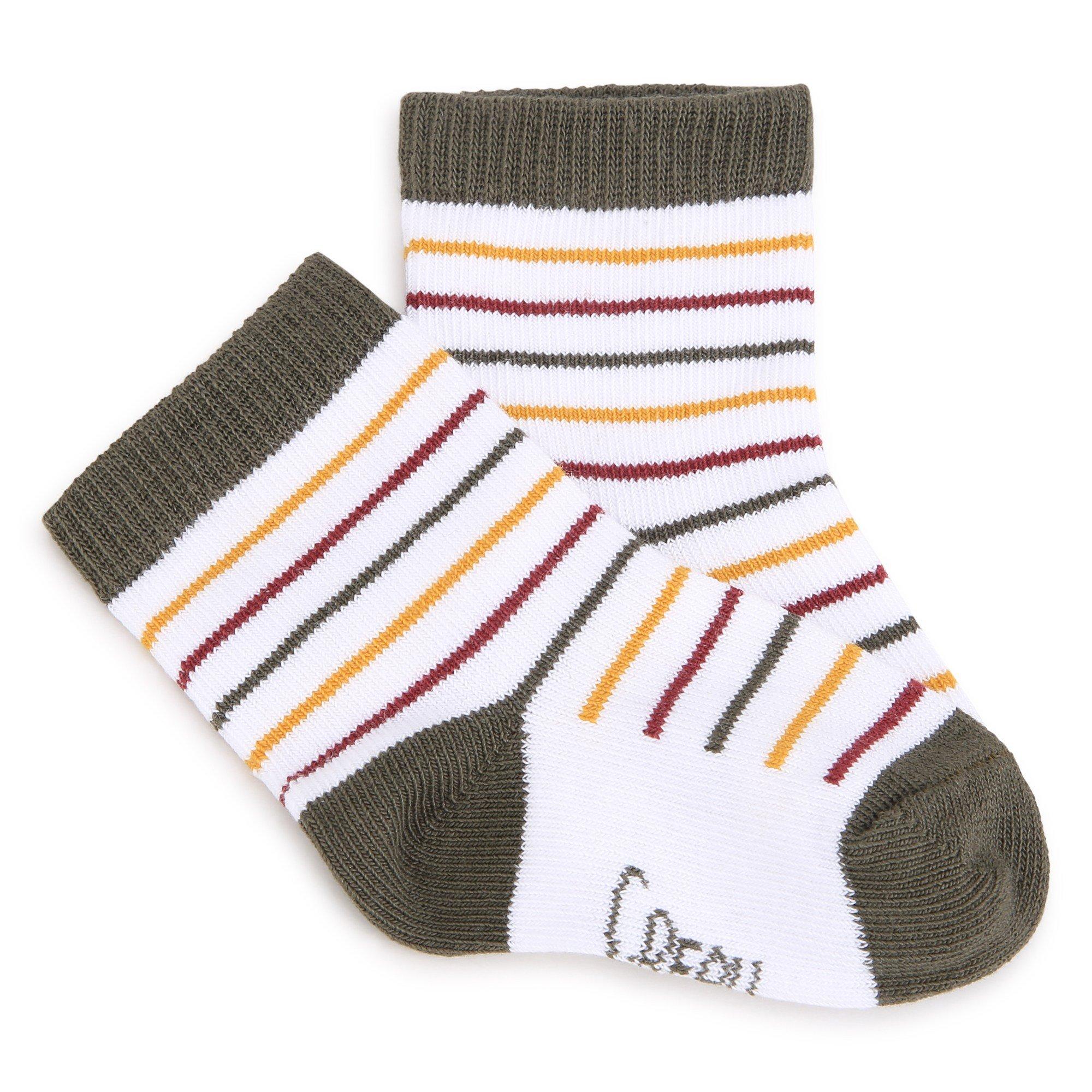 Khaki White - Carrement Beau - Kids' Crew Socks - 2