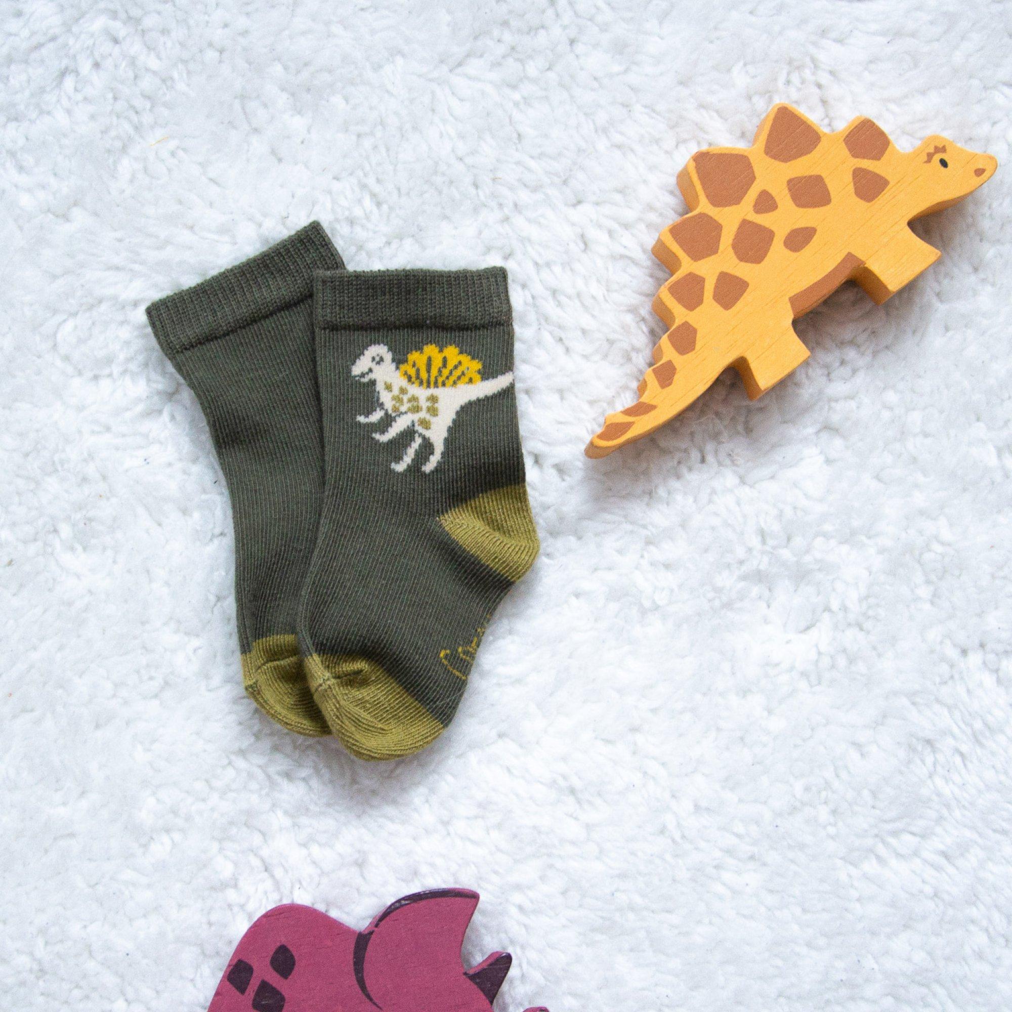 Khaki White - Carrement Beau - Kids' Crew Socks - 4