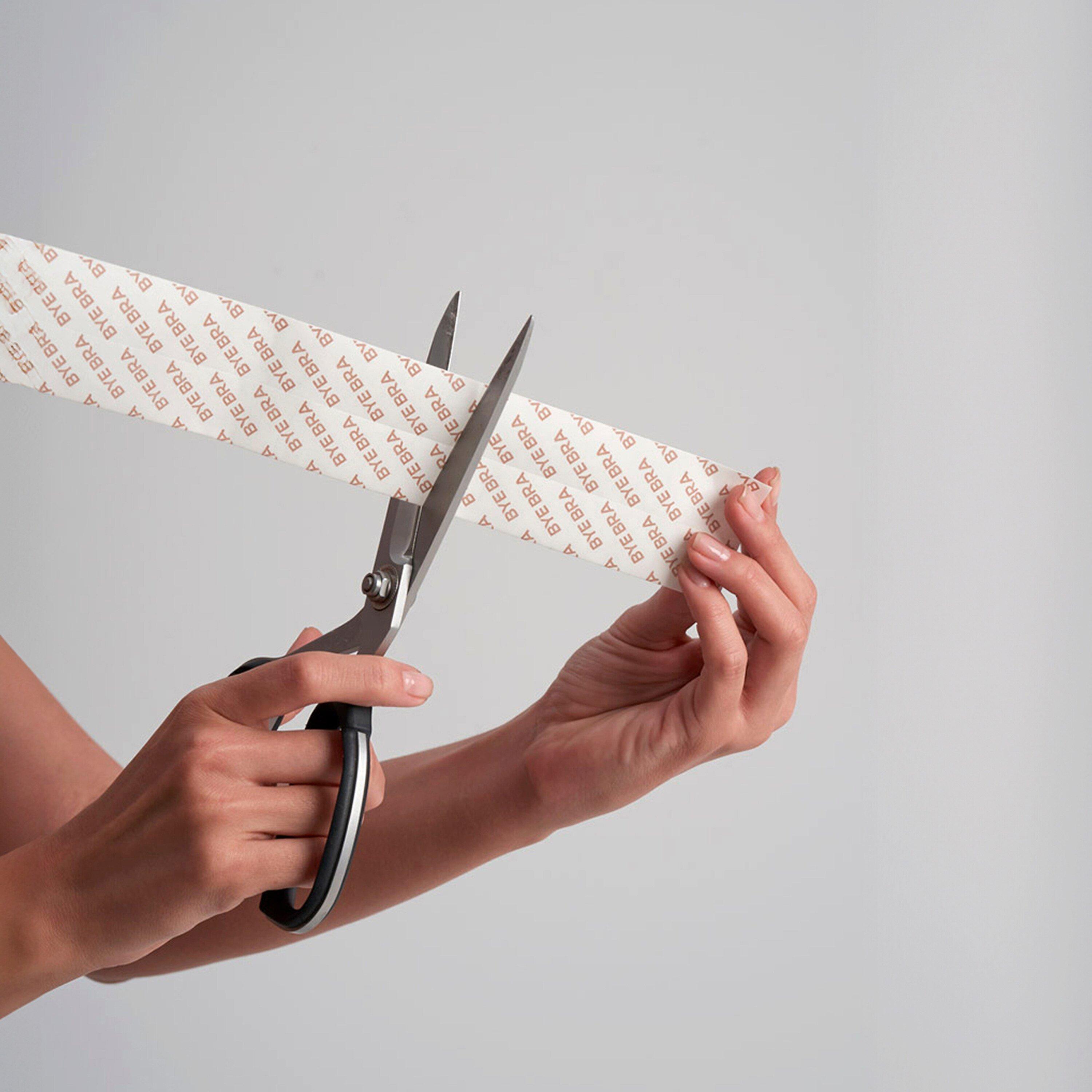 Beige - Bye Bra - Clear tape with satin Nipple Covers - 7