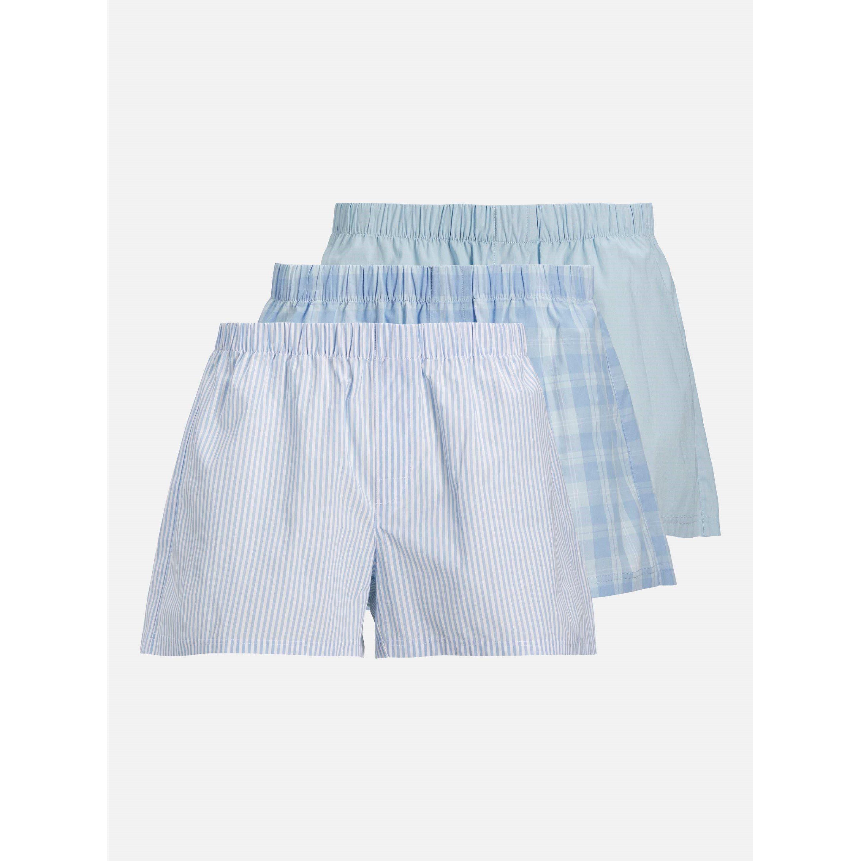 Chambray Blau - Jack and Jones - 3-pack Milano Woven Boxers Mens - 1