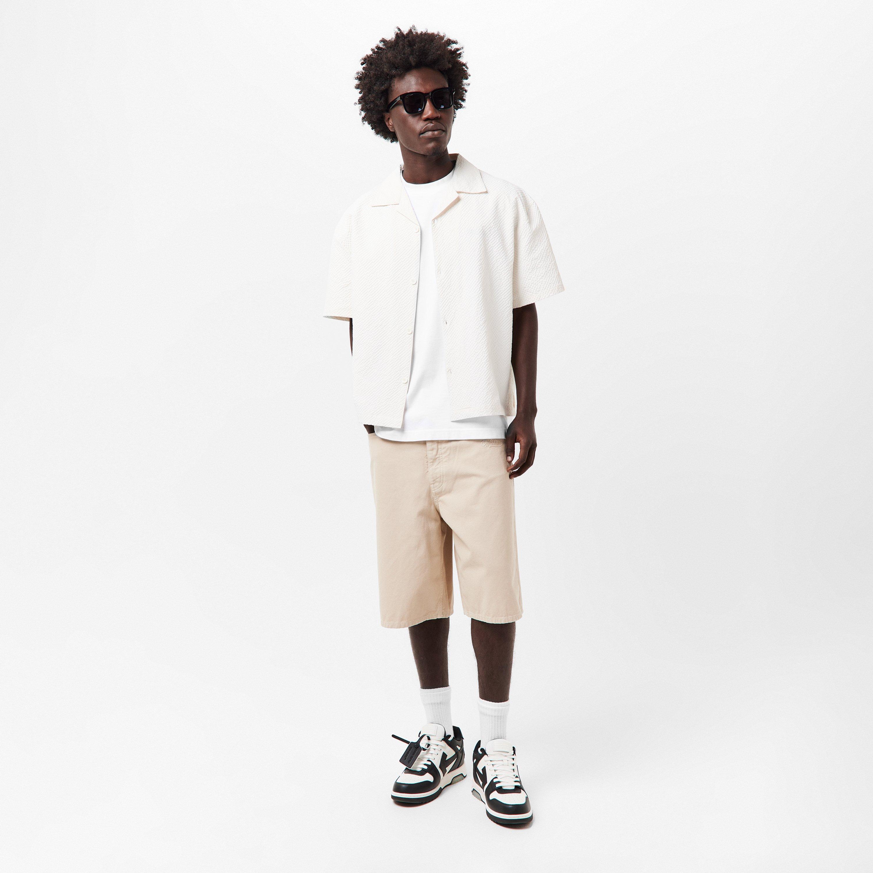 Neutrals - Off White - Men's  Utility Shirt, Utility Design - 6