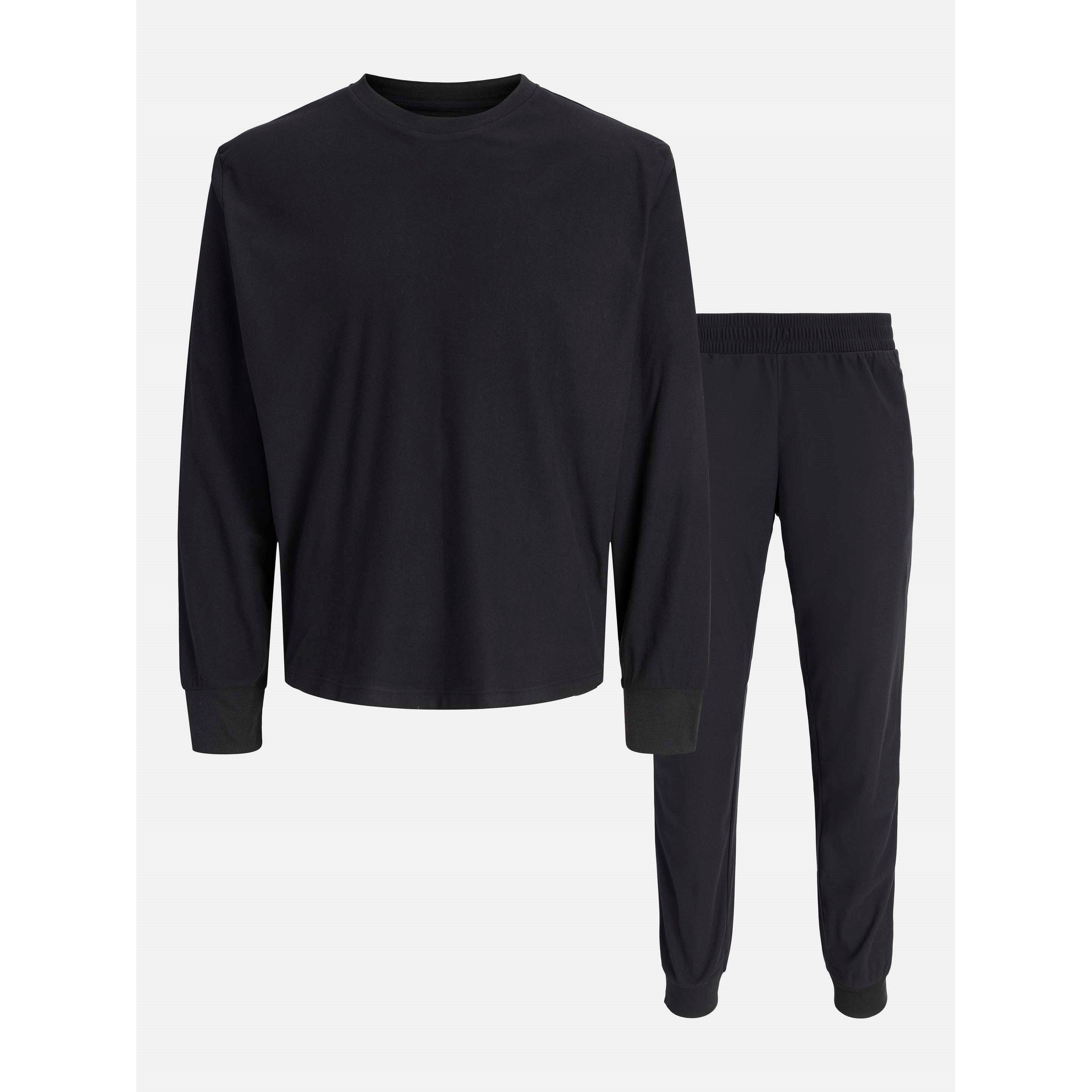 Jack And Jones Men's Solid Lounge Set - Black - XL