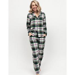 Cyberjammies Cyber Forrest Womens Brushed Check Pyjama Set