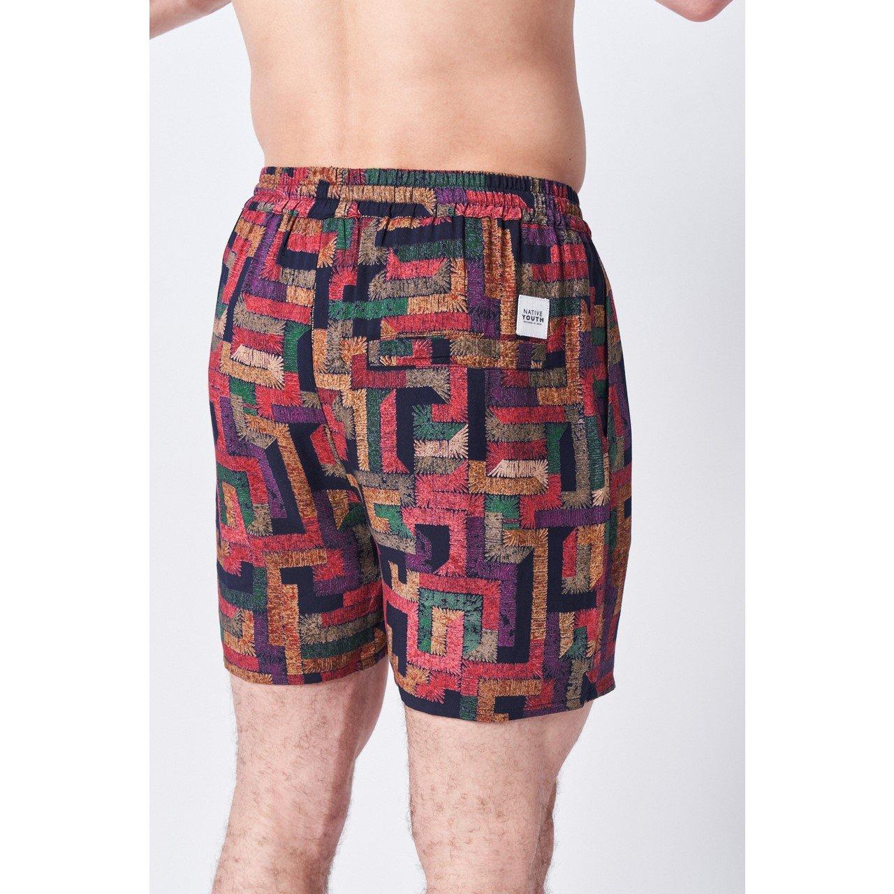 Schwarz - Native Youth - Viscose Tracksuit Shorts - 2