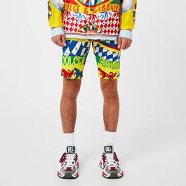 Dolce and Gabbana Carretto Print Swim Shorts