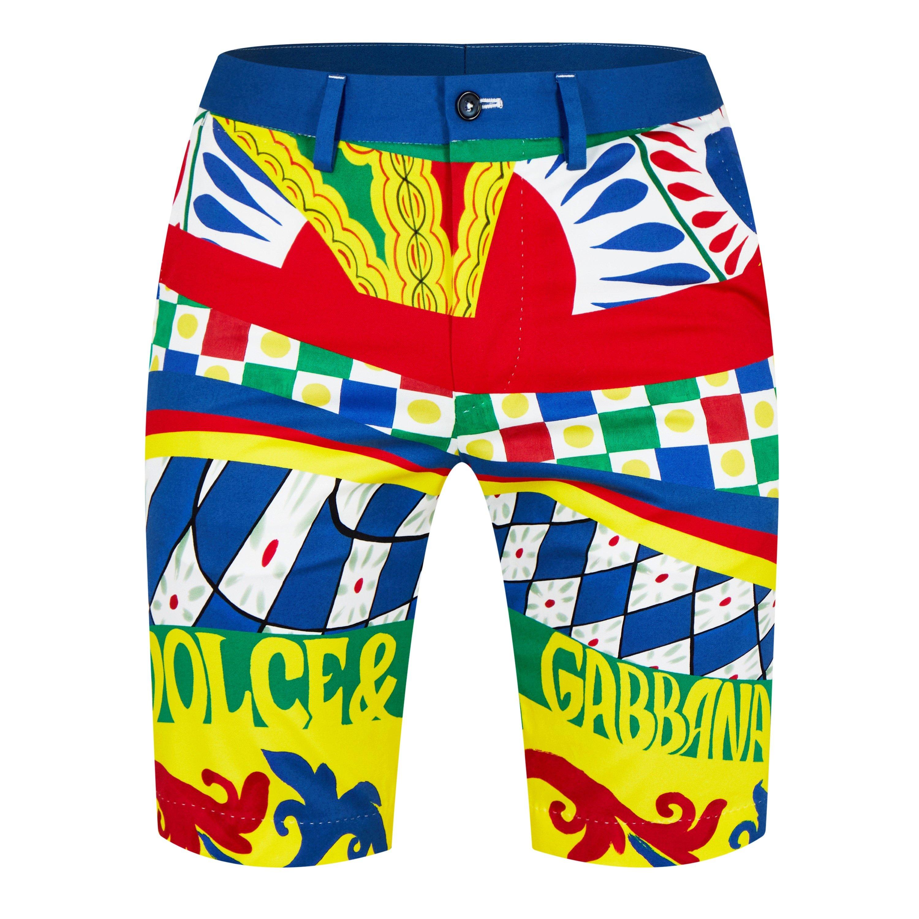 Multi HH4KW - Dolce and Gabbana - Carretto Print Swim Shorts - 5