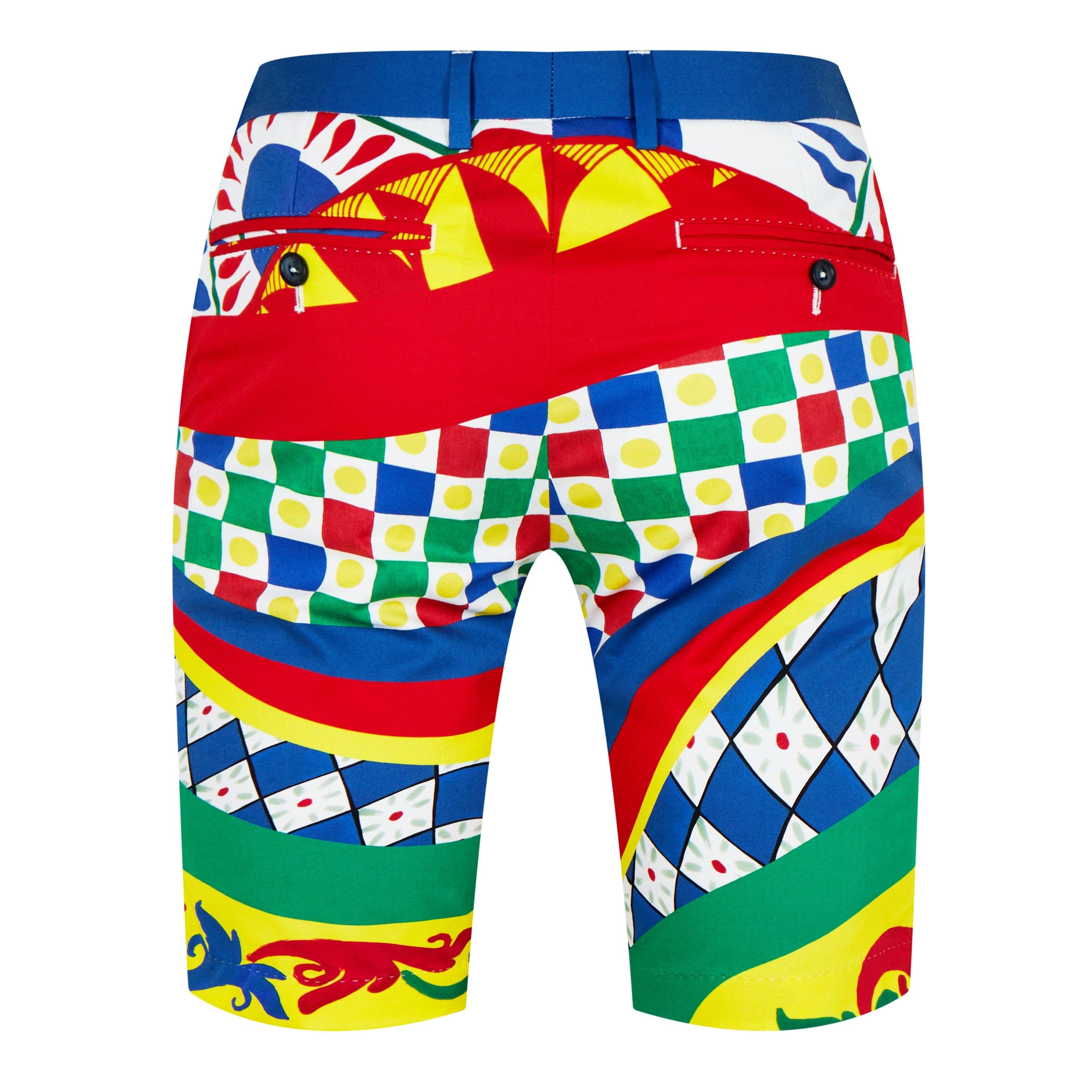 Multi HH4KW - Dolce and Gabbana - Carretto Print Swim Shorts - 6