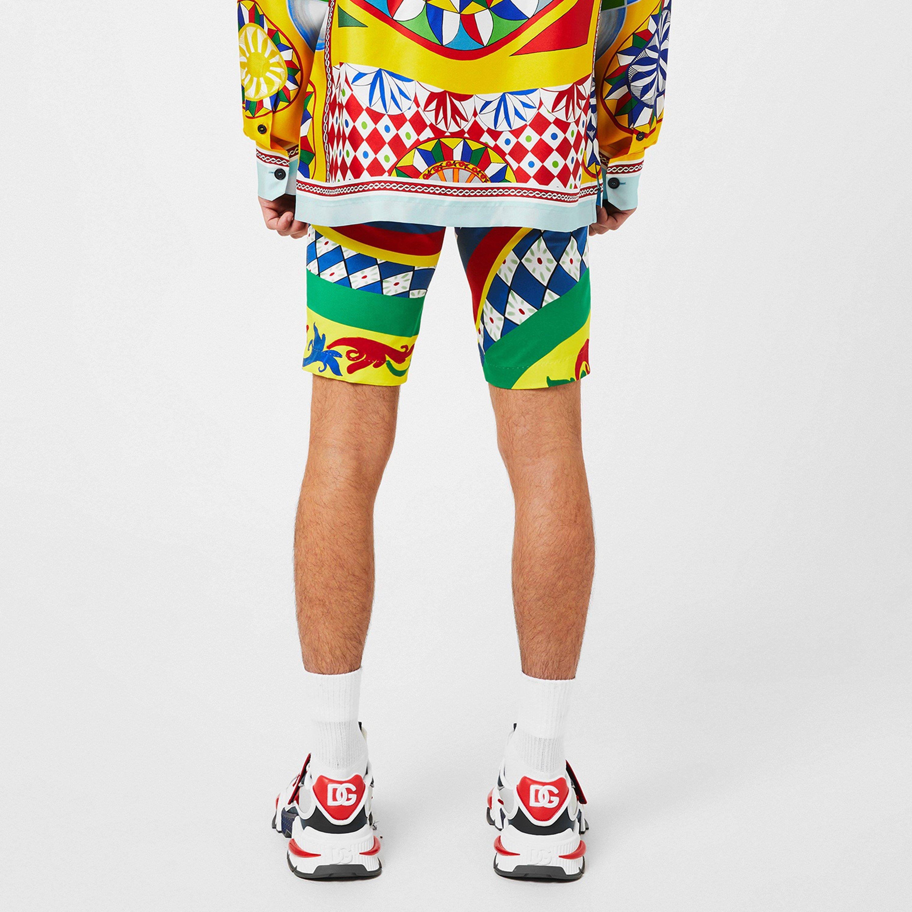 Multi HH4KW - Dolce and Gabbana - Carretto Print Swim Shorts - 3