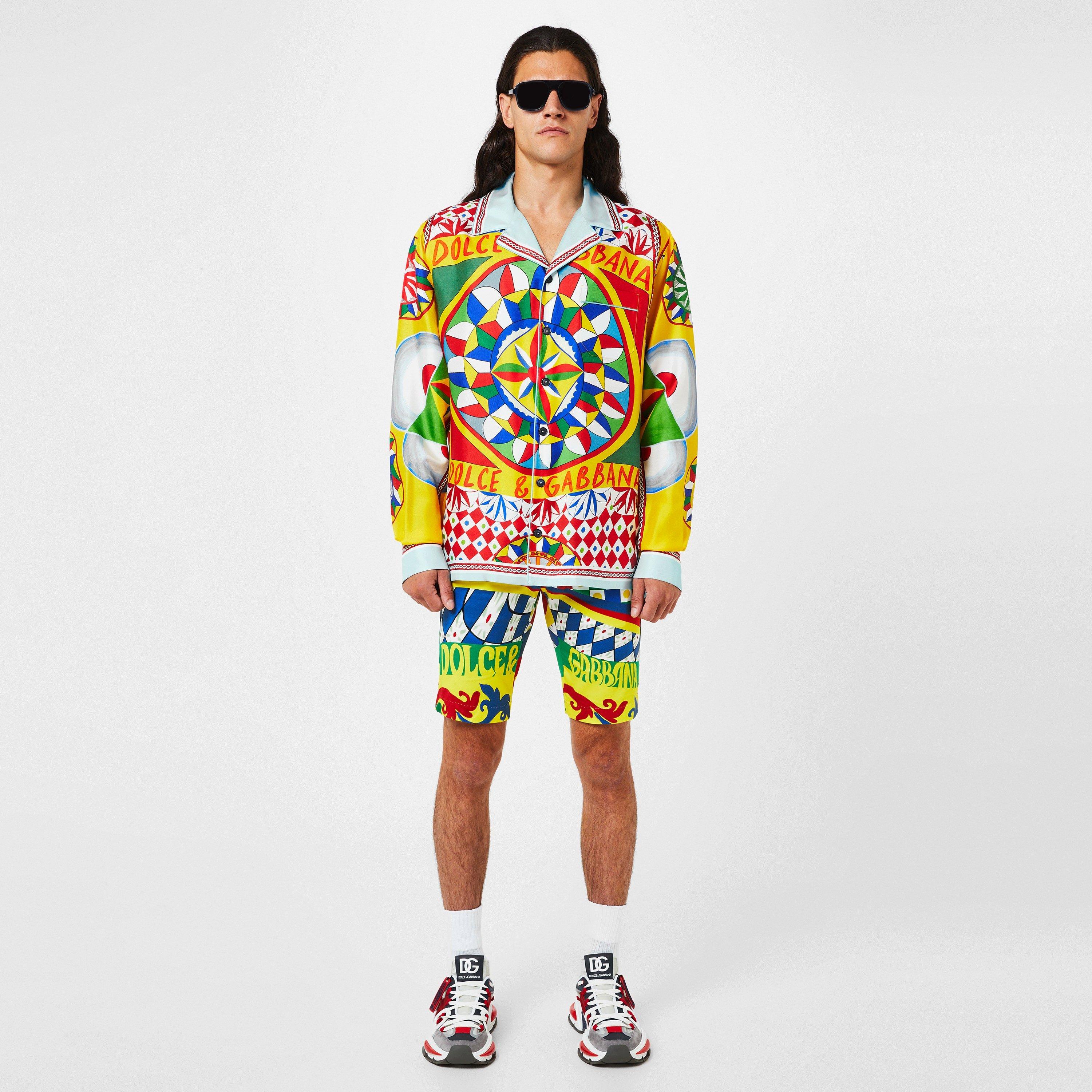 Multi HH4KW - Dolce and Gabbana - Carretto Print Swim Shorts - 4