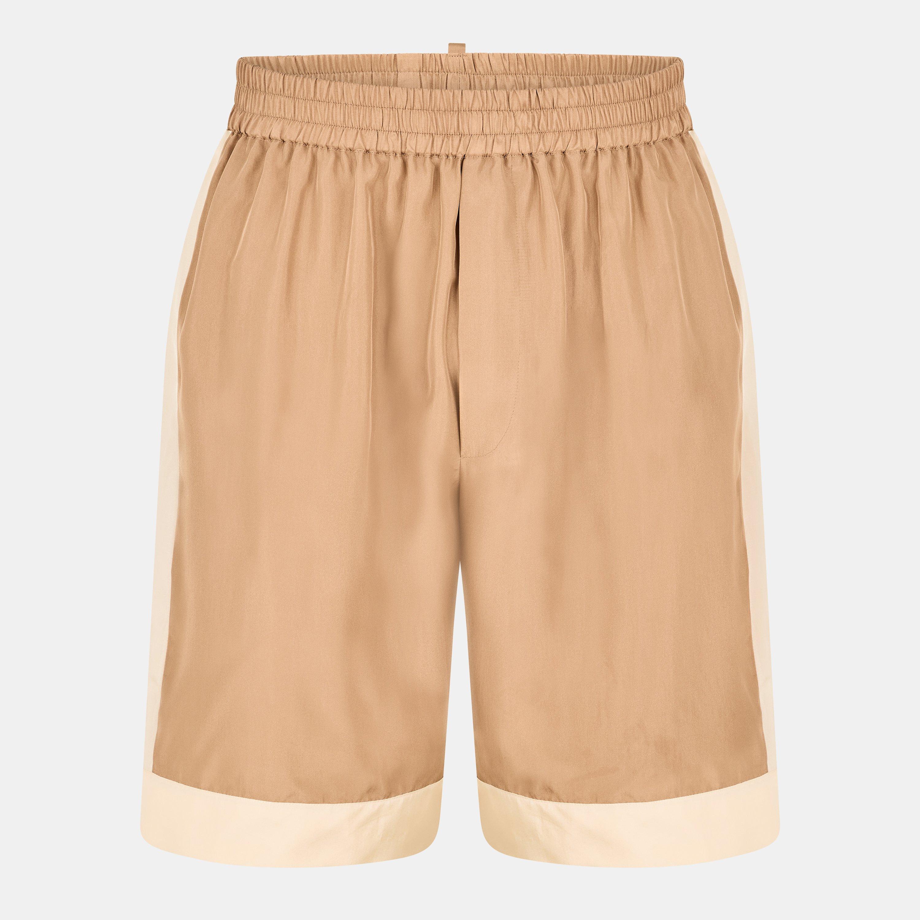 Walnut - DSquared2 - Men's DSQ Bowling Woven Tracksuit Shorts - 1