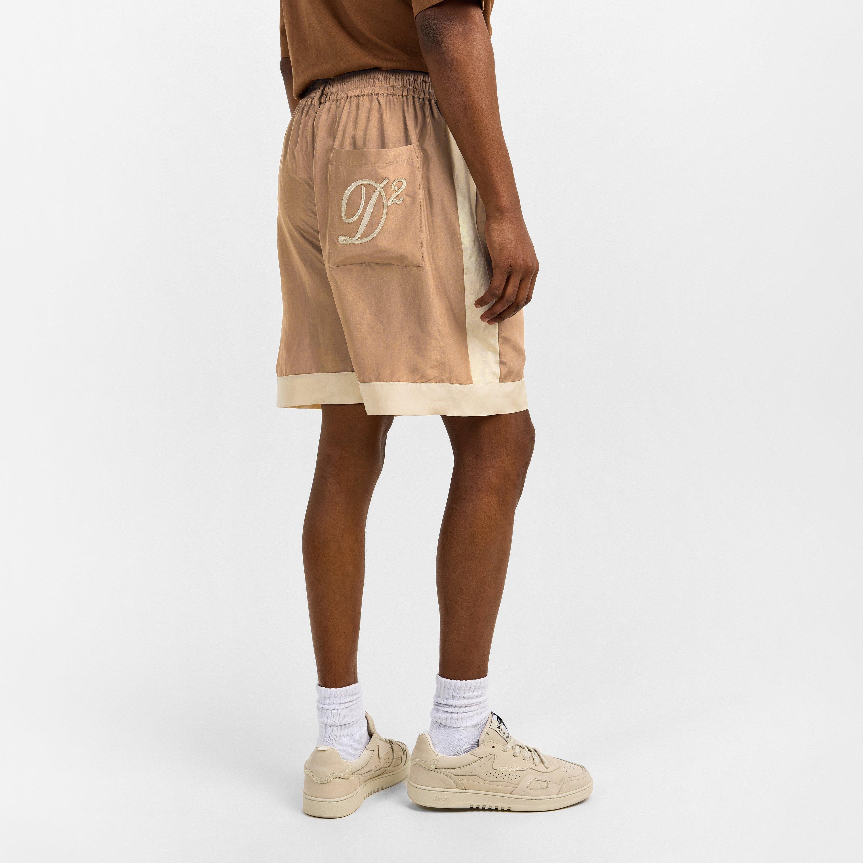 Walnut - DSquared2 - Men's DSQ Bowling Woven Tracksuit Shorts - 4