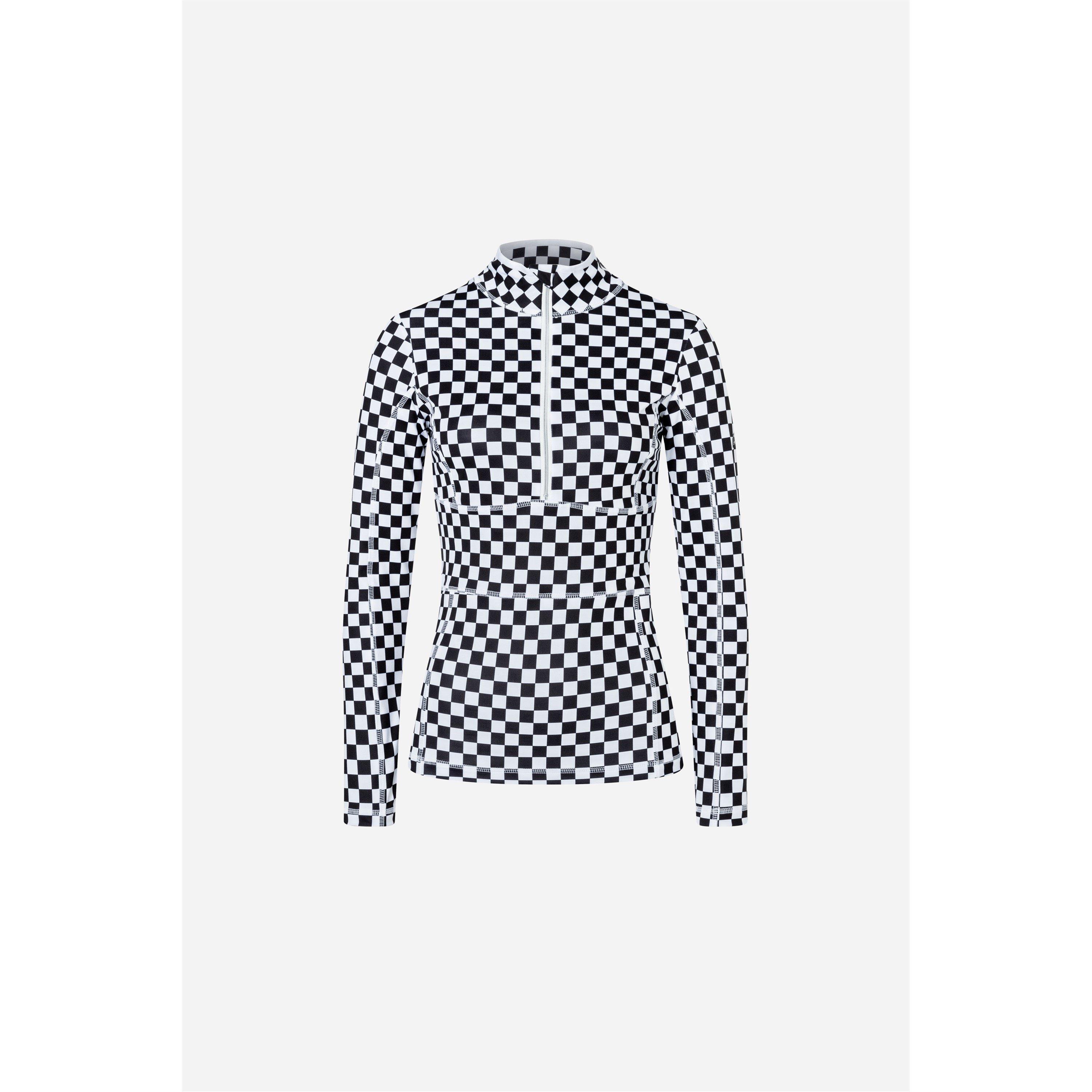Check print - JET SET - Women's Moisture Wicking Baselayer Top - 1