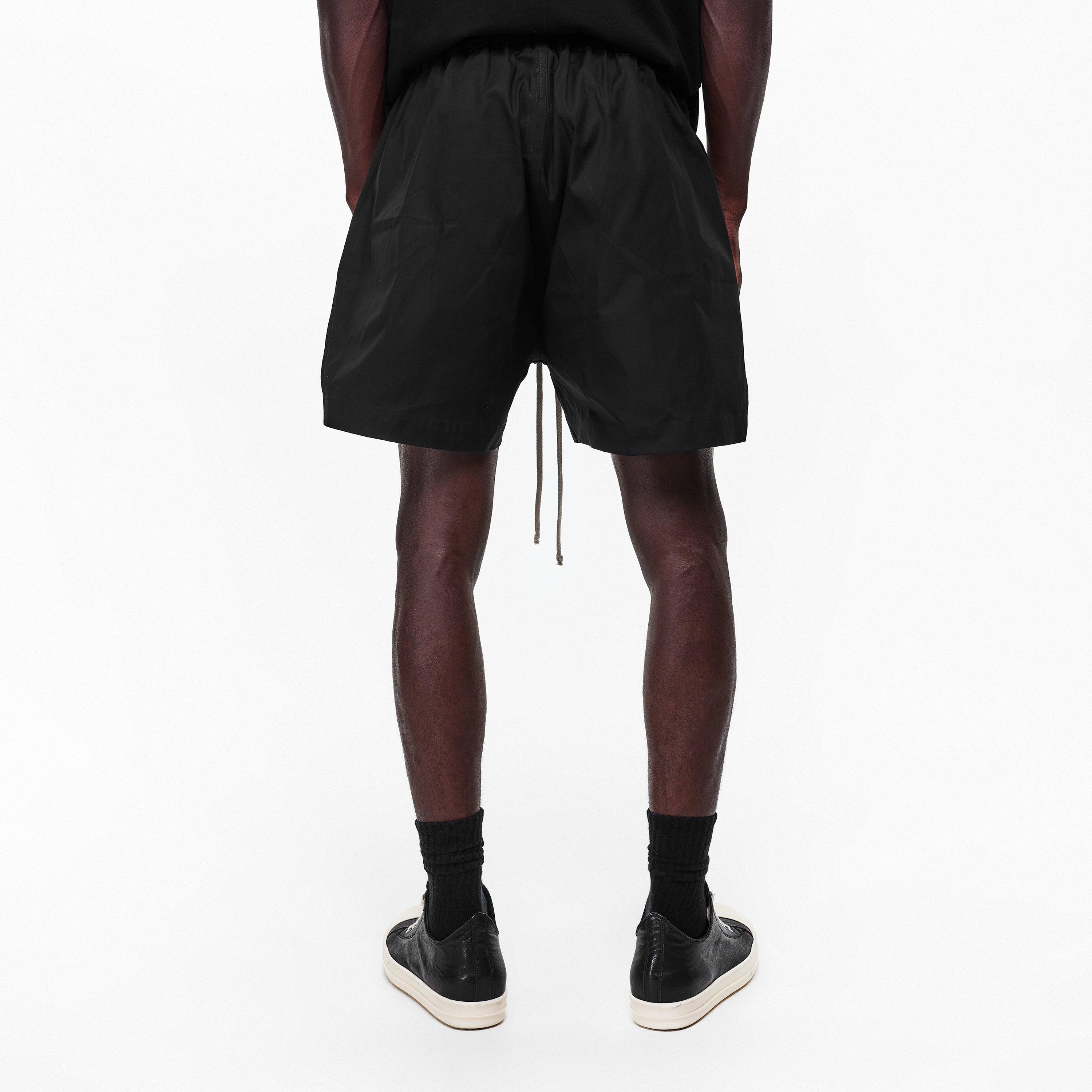Black - Rick Owens - Men's Woven Tracksuit Shorts - 4